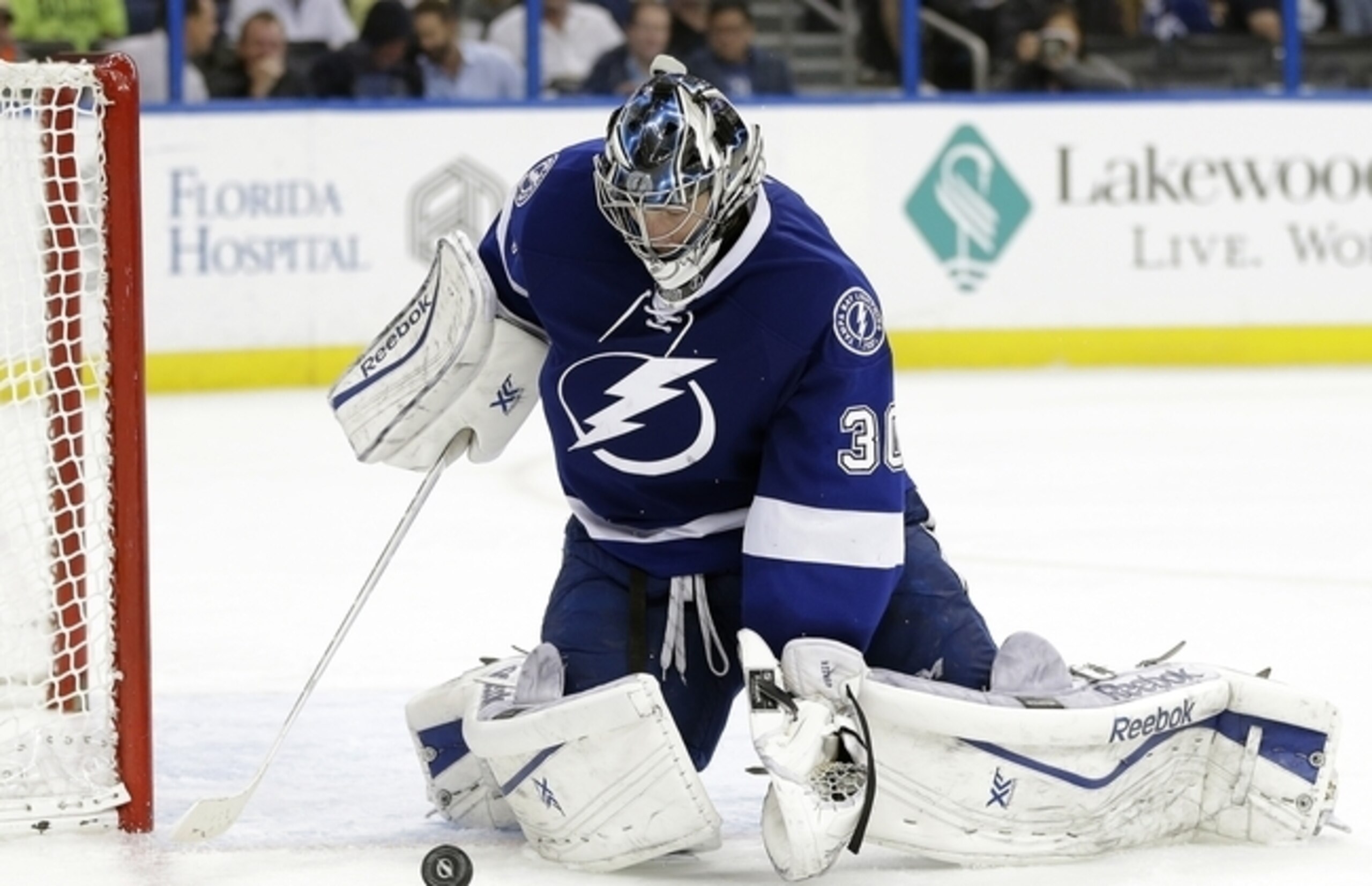 Ben Bishop's wrist is getting progressively better but it won't be 100% in camp.