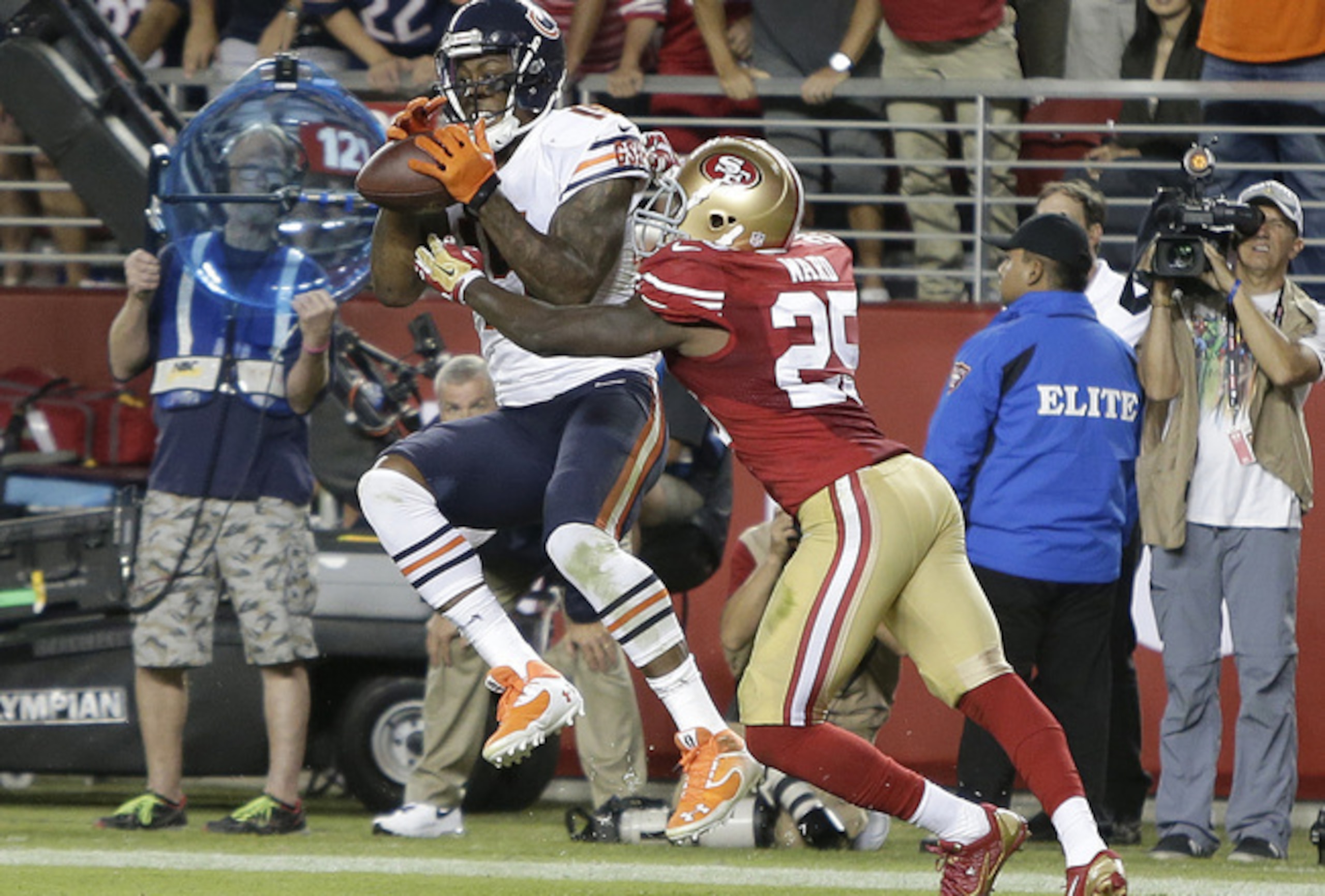San Francisco's secondary struggled to match up versus Brandon Marshall and the Bears receiving corps.