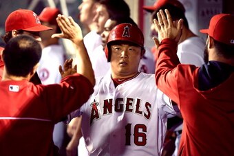 Angels catcher Hank Conger.
