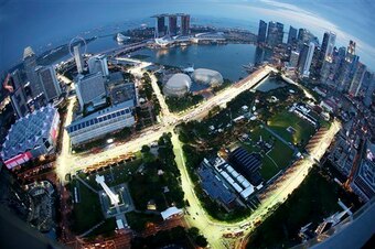 The Marina Bay Street Circuit in Singapore.