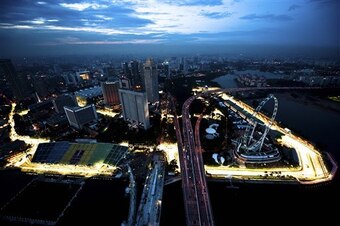 Lots of slow corners dominate the Marina Bay circuit.