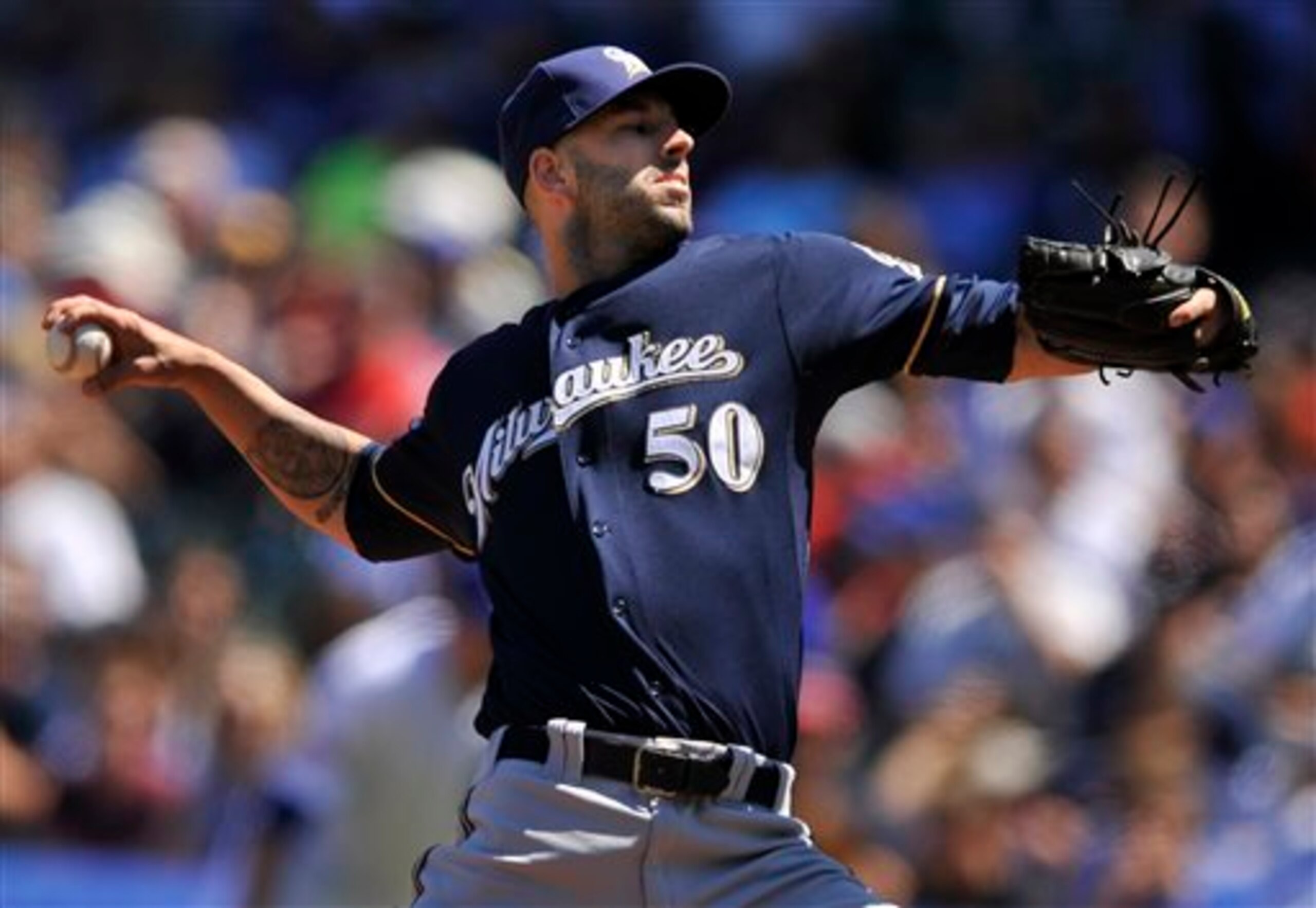 In a rotation full of big names, little-known Mike Fiers has been Milwaukee's ace of late.