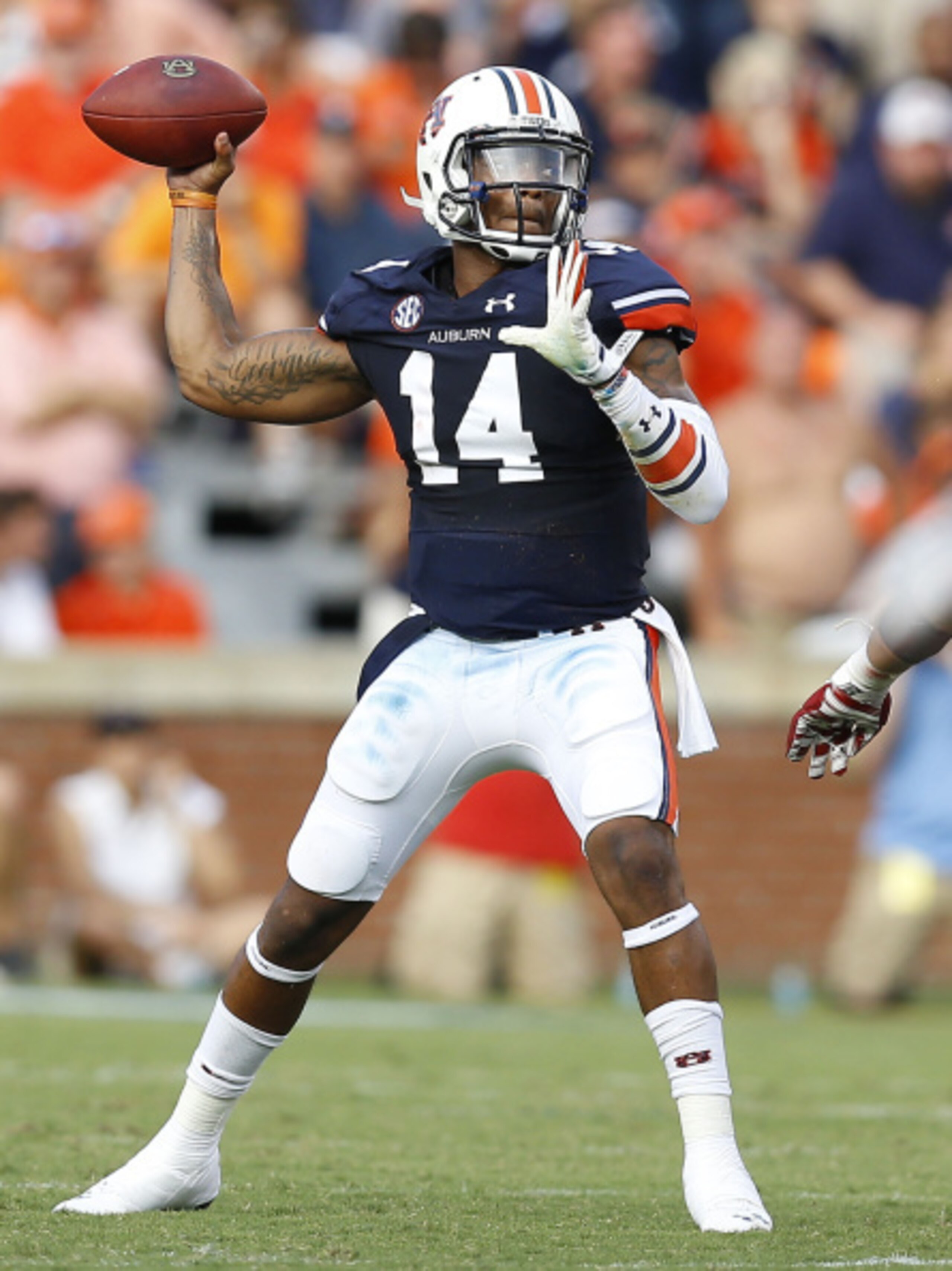 Auburn senior quarterback Nick Marshall against Arkansas on Aug.  30.