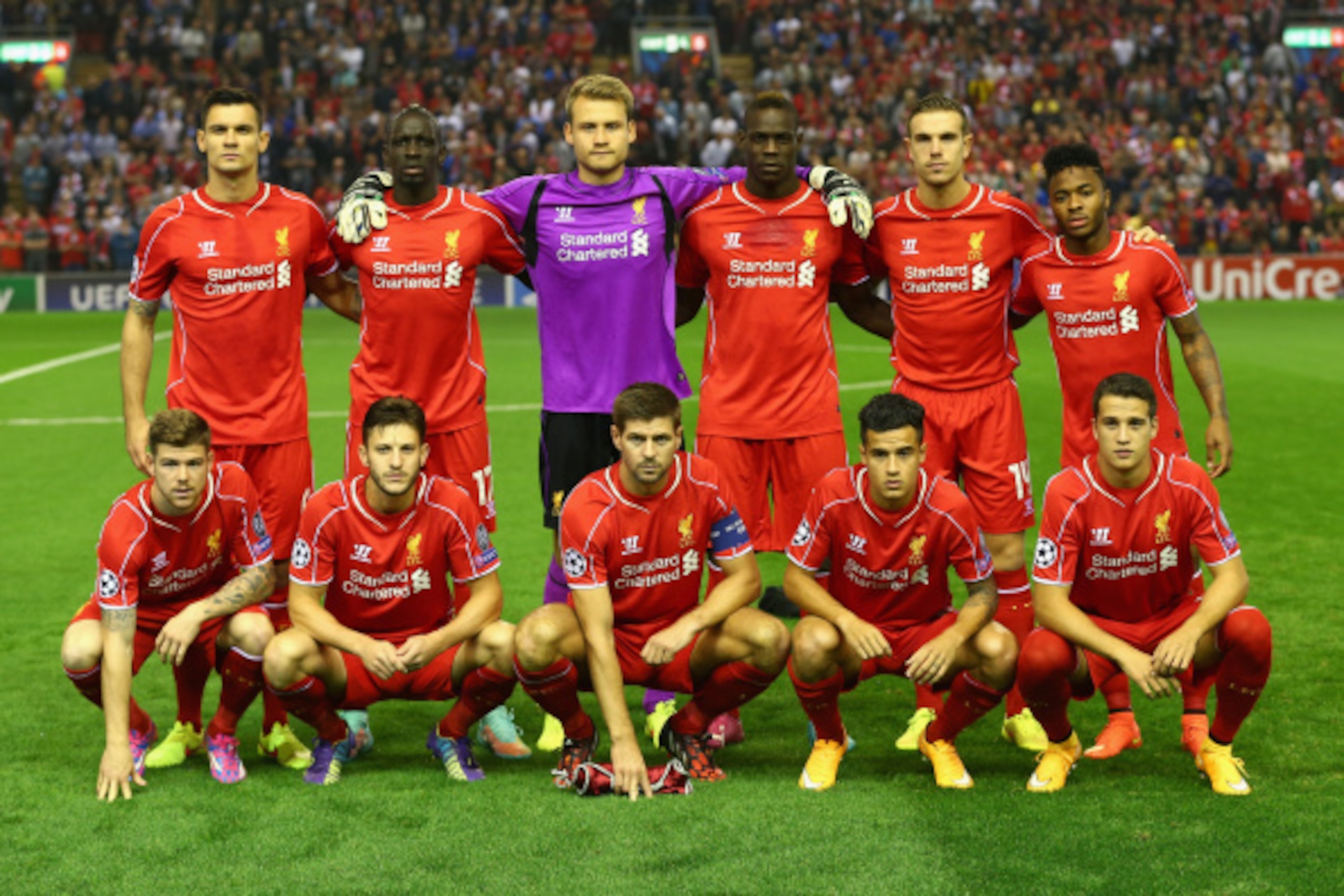Liverpool's starting lineup for their Champions League opener against PFC Ludogorets Razgrad.