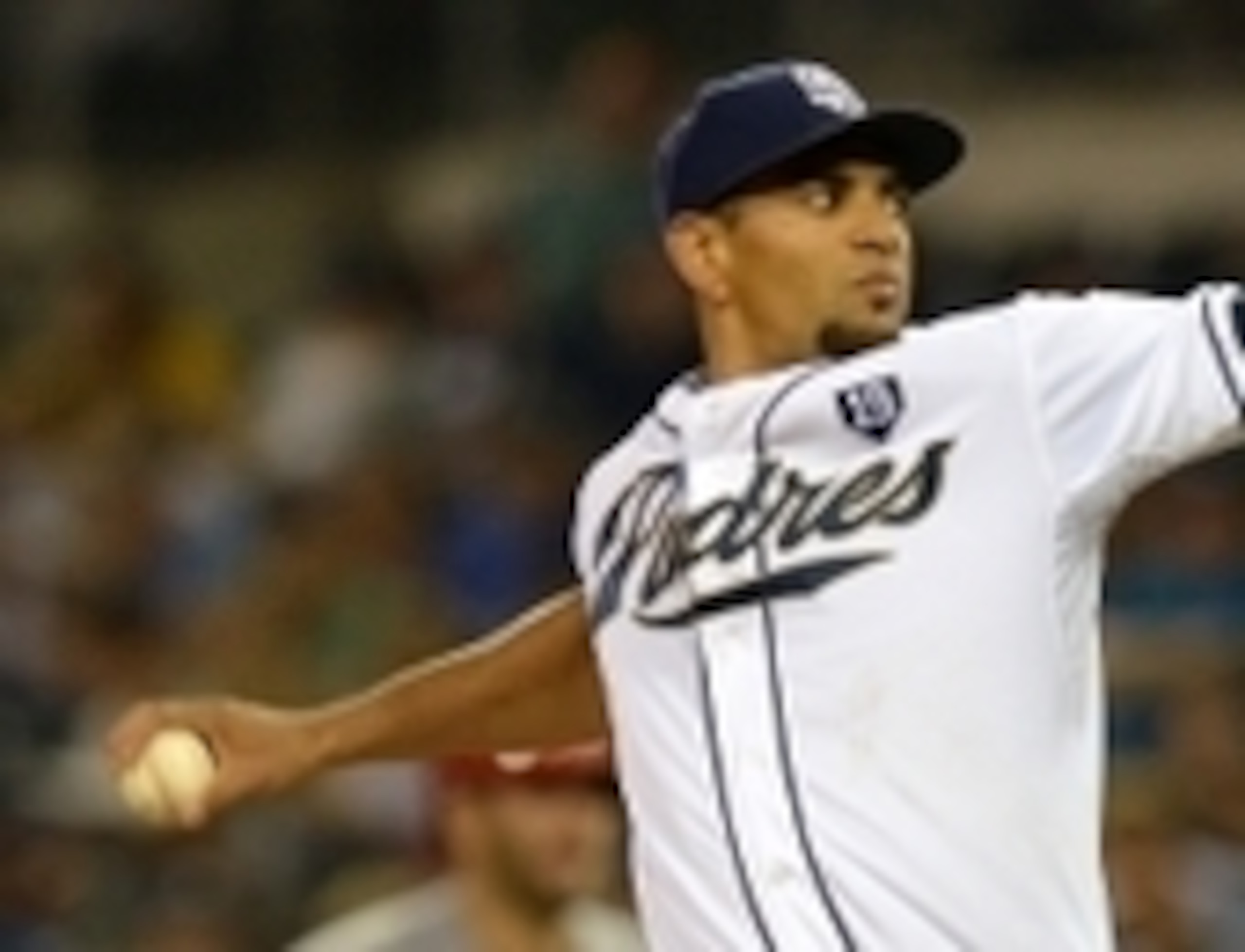 Jul 29, 2014; San Diego, CA, USA; San Diego Padres starting pitcher Tyson Ross (38) pitches during the fifth inning against the St. Louis Cardinals at Petco Park. Mandatory Credit: Jake Roth-USA TODAY Sports