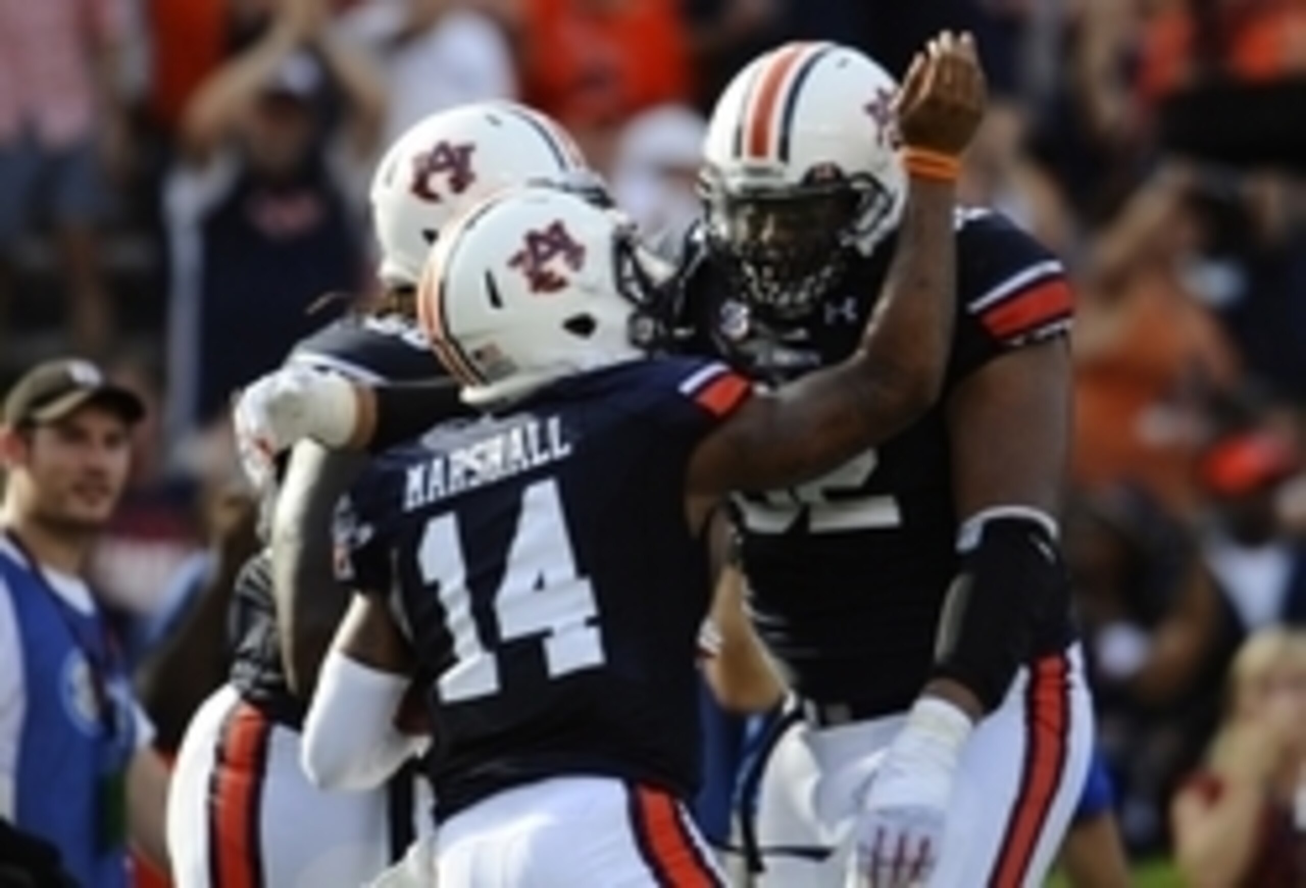 Auburn QB Nick Marshall and LG Chad Slade