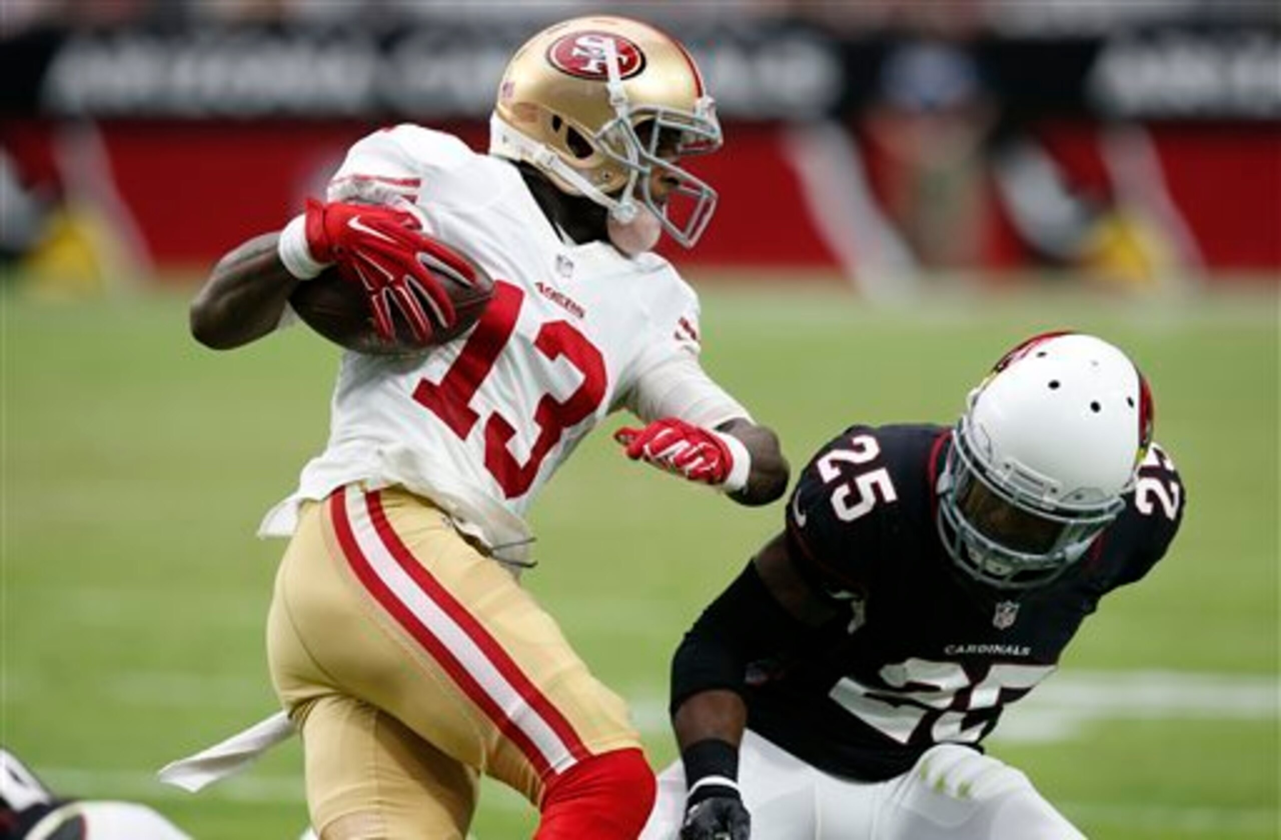 Stevie Johnson led all 49ers receivers with 103 yards.