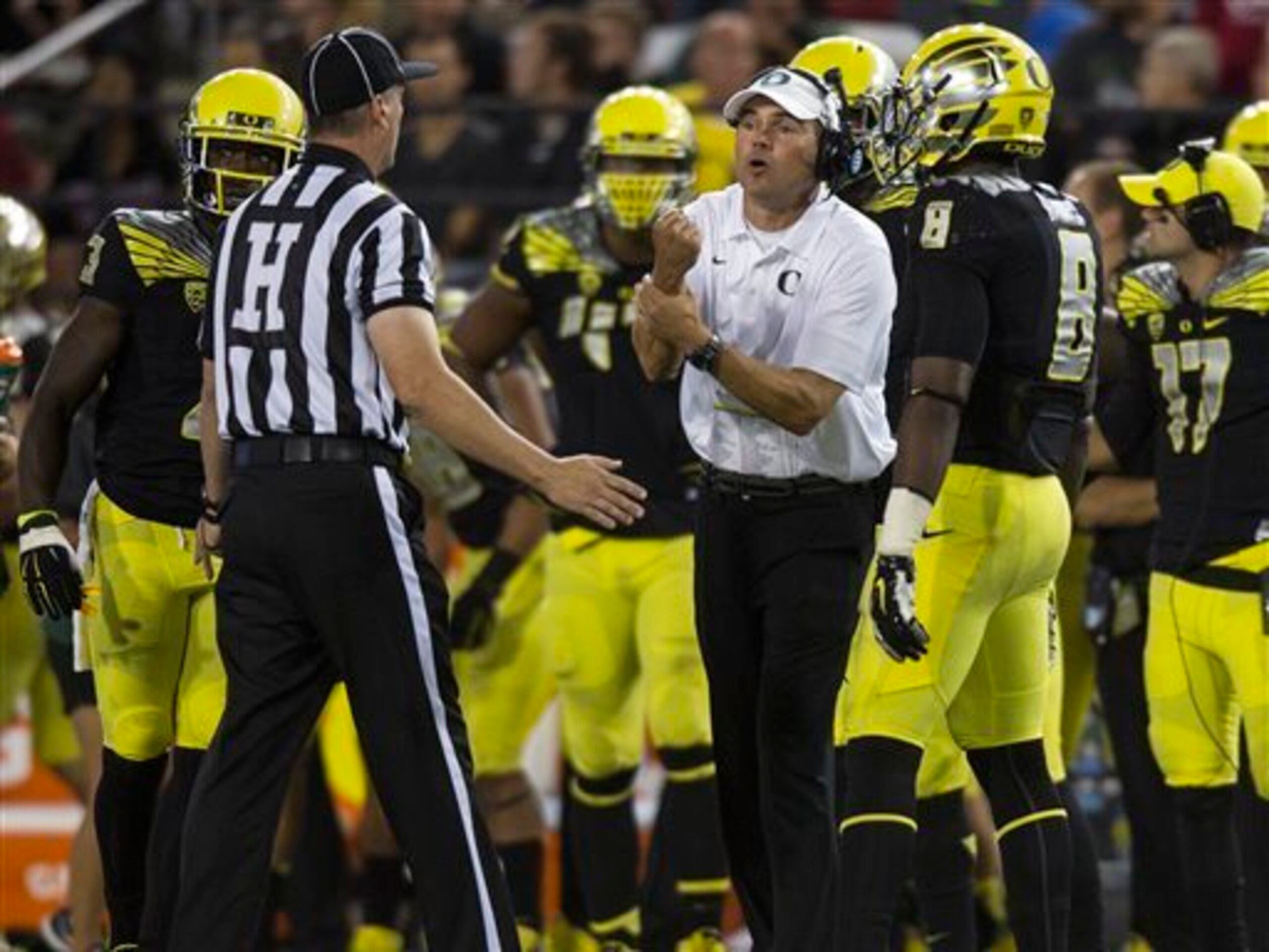 Oregon coach Mark Helfrich