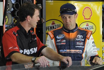 Crew chief Jason Ratcliff (left) and Matt Kenseth