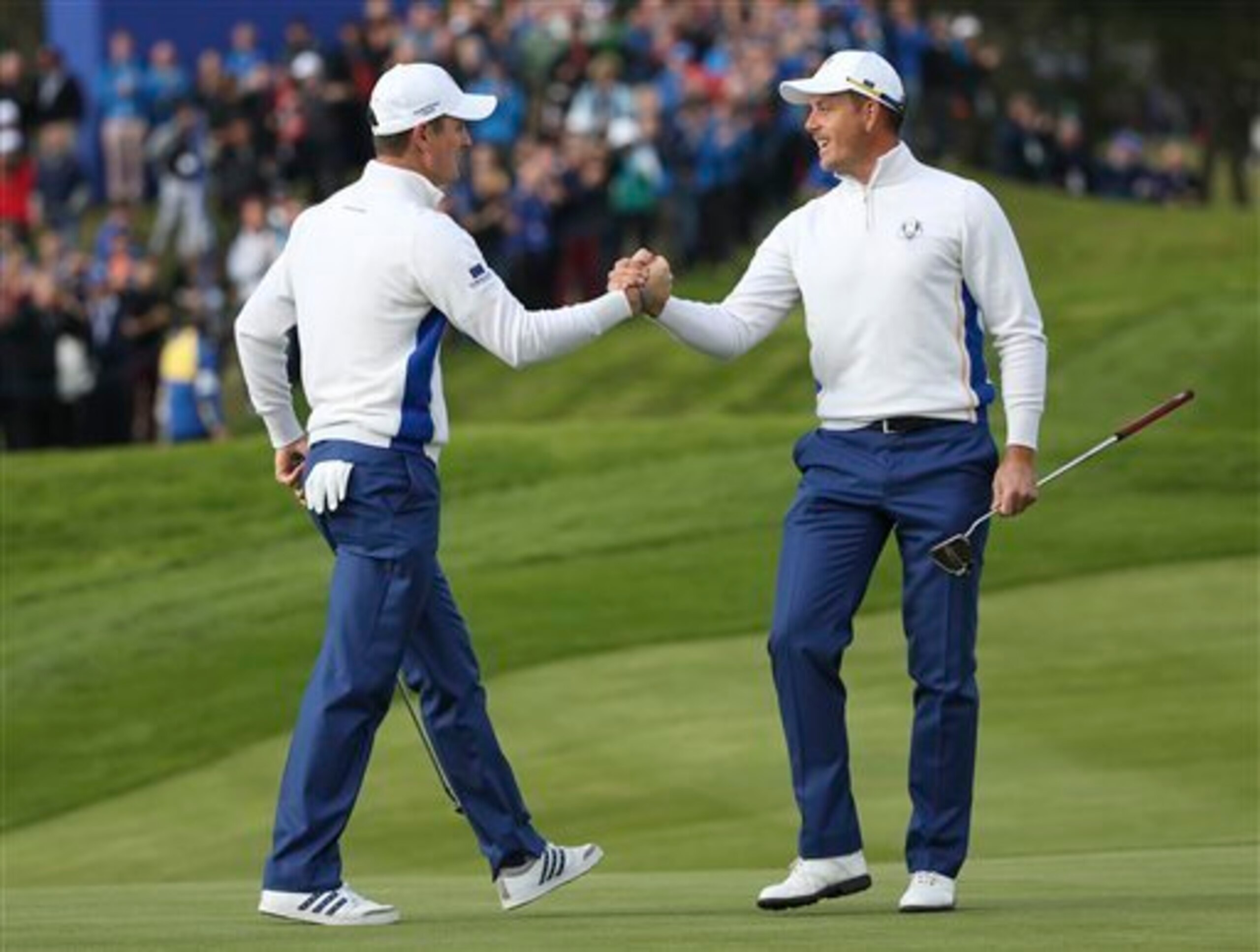 Henrik Stenson has been a rock with Justin Rose.