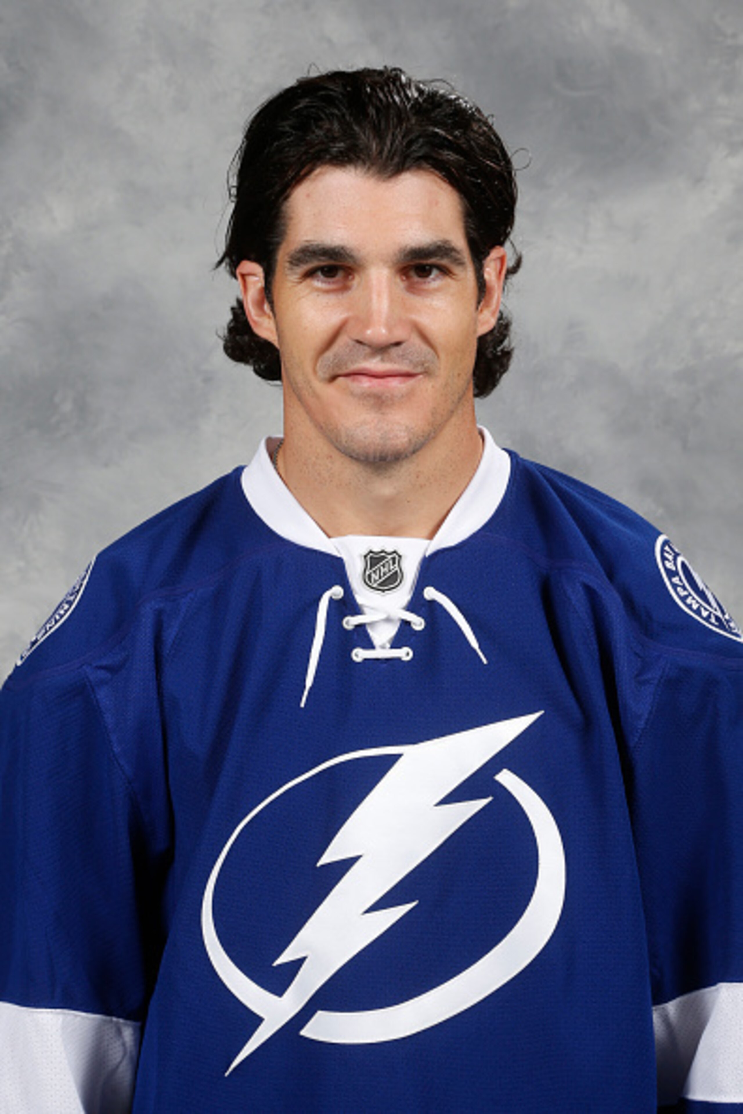 TAMPA, FL - SEPTEMBER 18:  Brian Boyle of the Tampa Bay Lightning poses for his official headshot for the 2014-2015 season on September 18, 2014 at the Tampa Bay Times Forum in Tampa, Florida. (Photo by Scott Audette/NHLI via Getty Images)