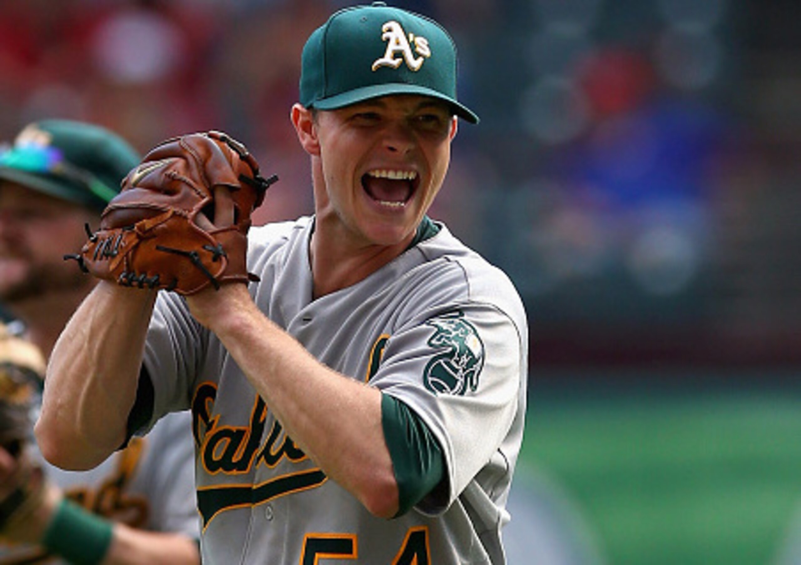 Sonny Gray's face after clinching a postseason spot for his team.