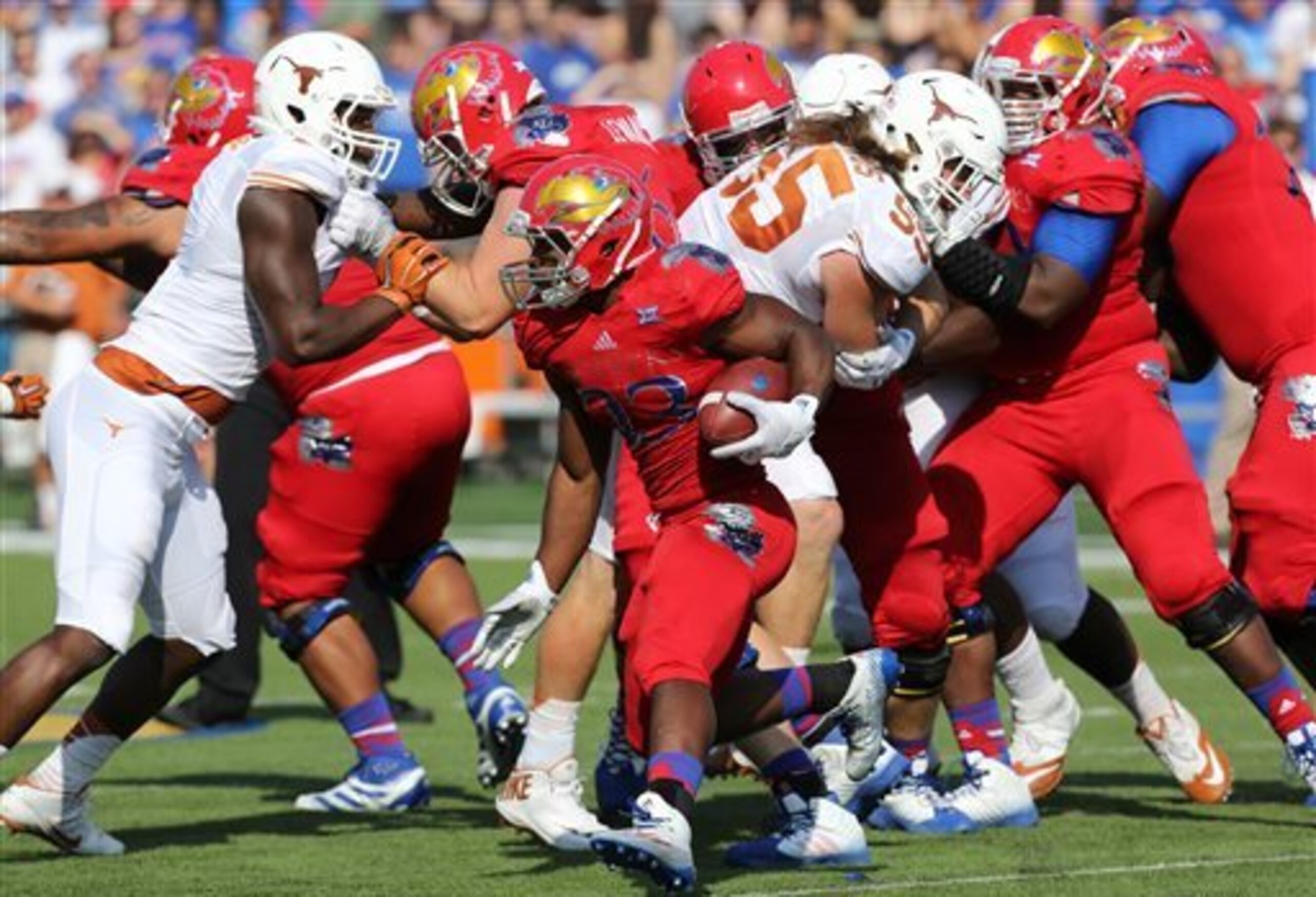 Kansas tailback De'Andre Mann has been a productive runner.