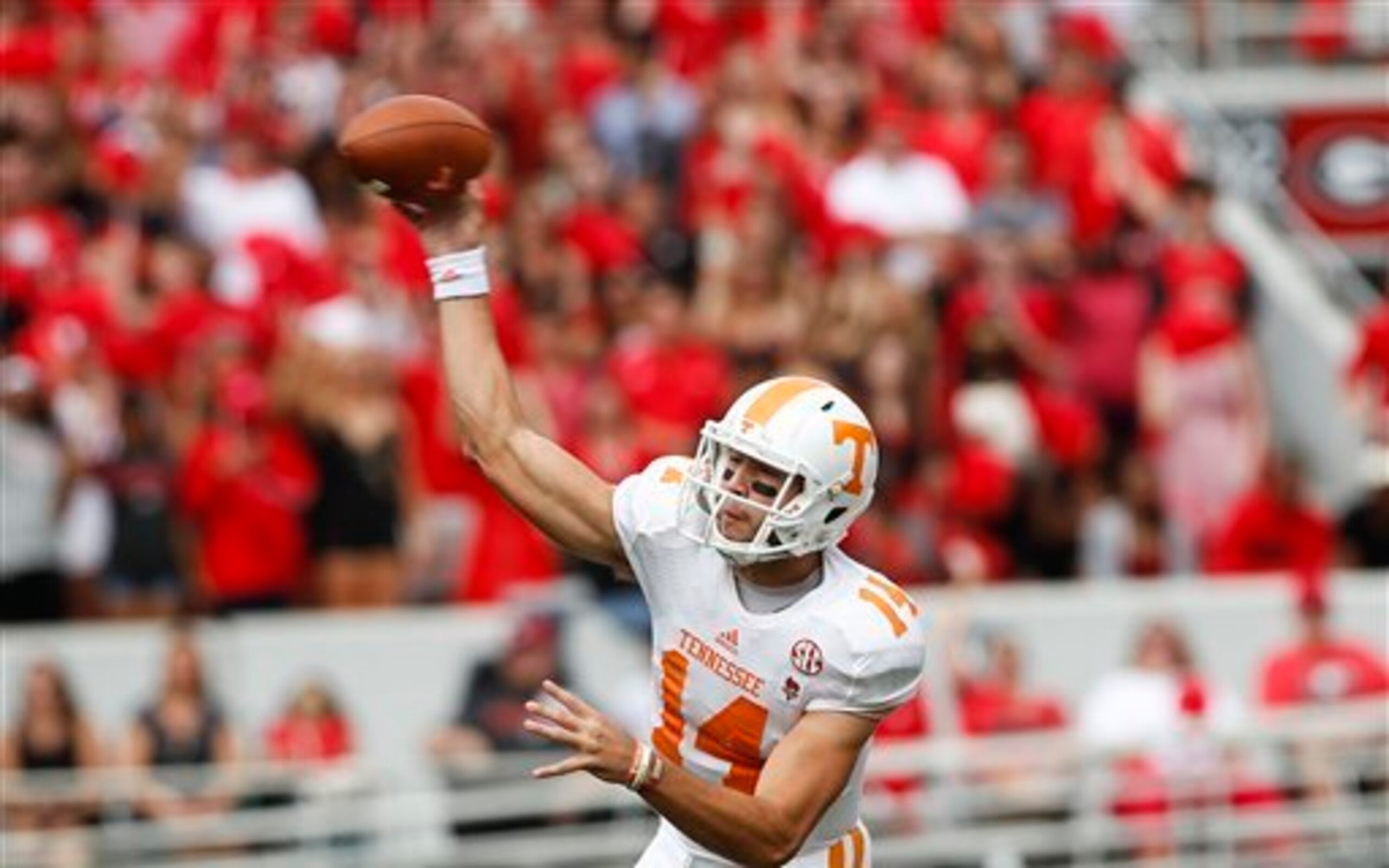 Tennessee QB Justin Worley has shown big improvement this season.