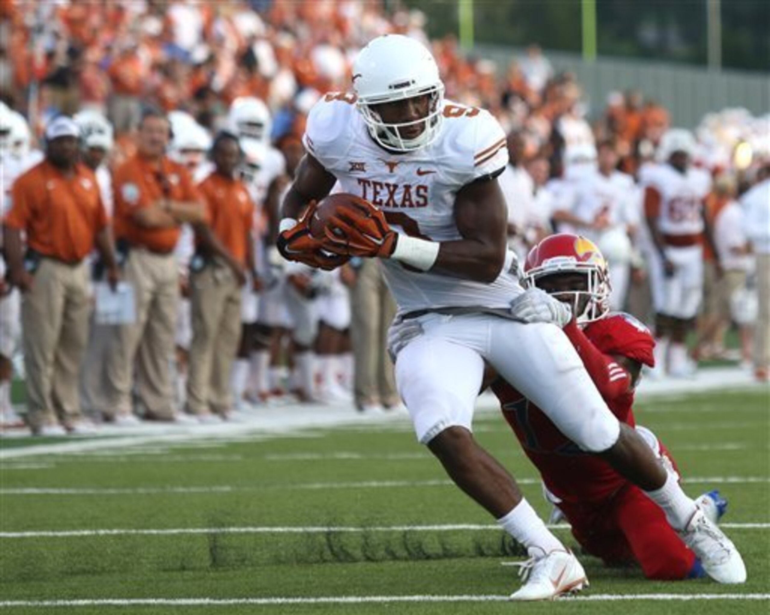 Texas wide receiver John Harris is enjoying a breakthrough senior season.