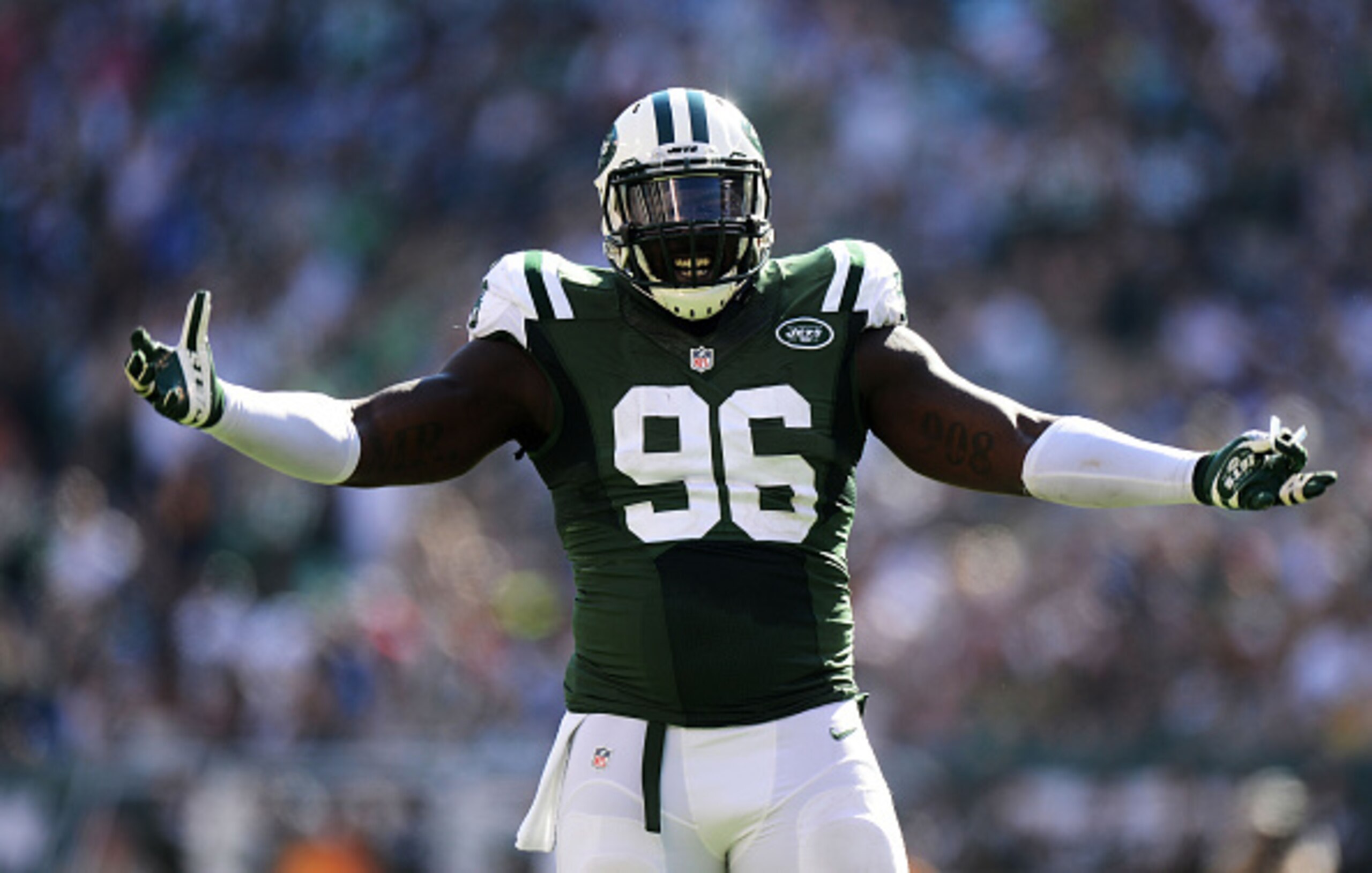 EAST RUTHERFORD, NJ - SEPTEMBER 28:   Muhammad Wilkerson