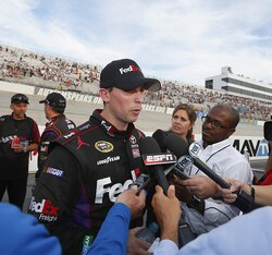 Denny Hamlin likes his odds of staying alive in the Chase with the tracks coming up.