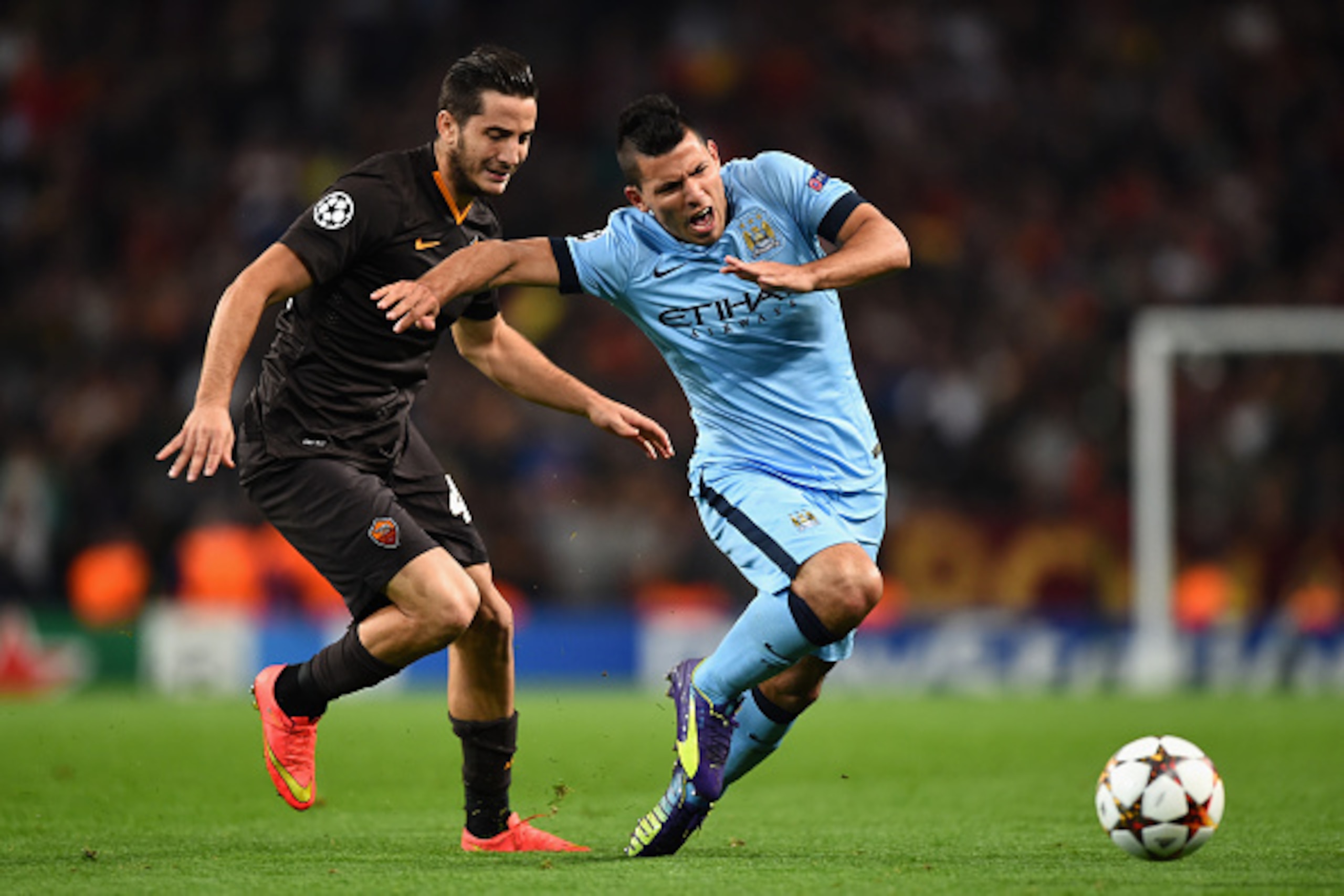 Aguero can score from any formation as long as they get him the ball.
