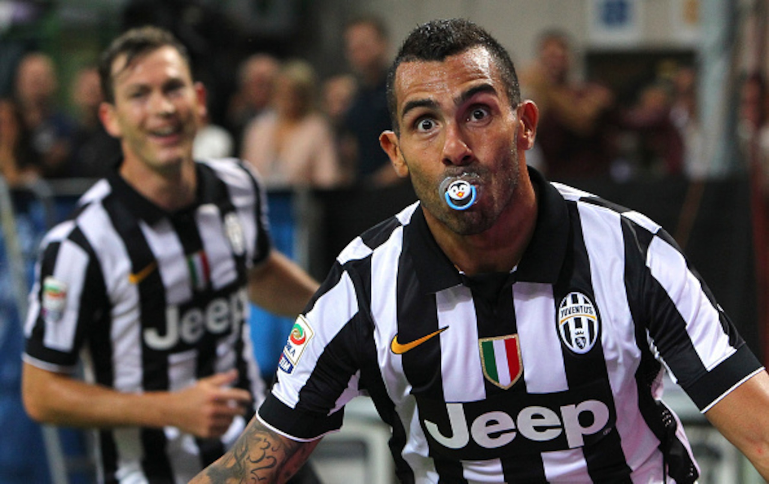 Tevez dedicated his goal against Milan to his infant daughter. Tevez dedicated his goal against Milan to his infant daughter.