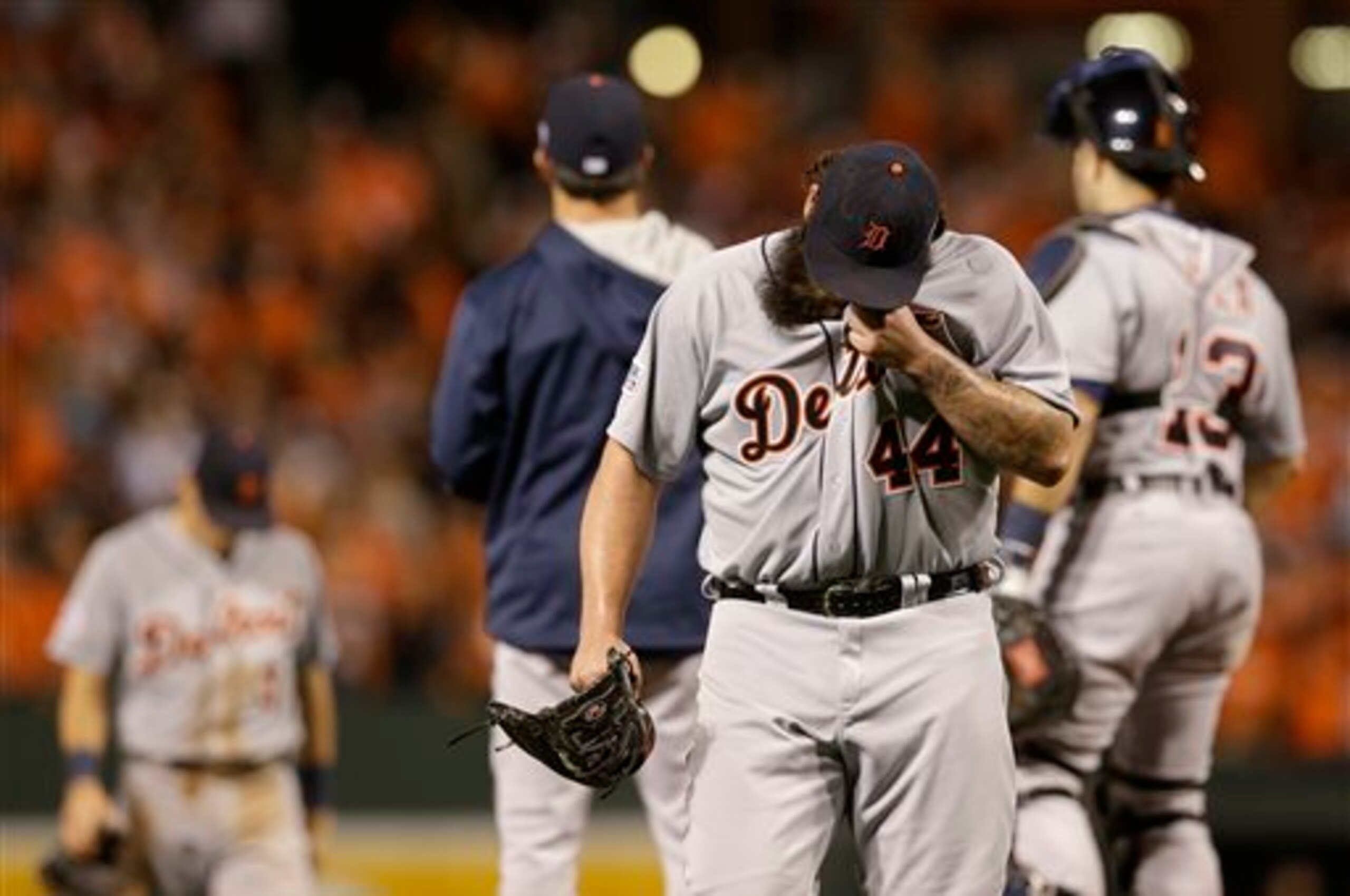 Joba Chamberlain exits Game 1 without retiring a batter.
