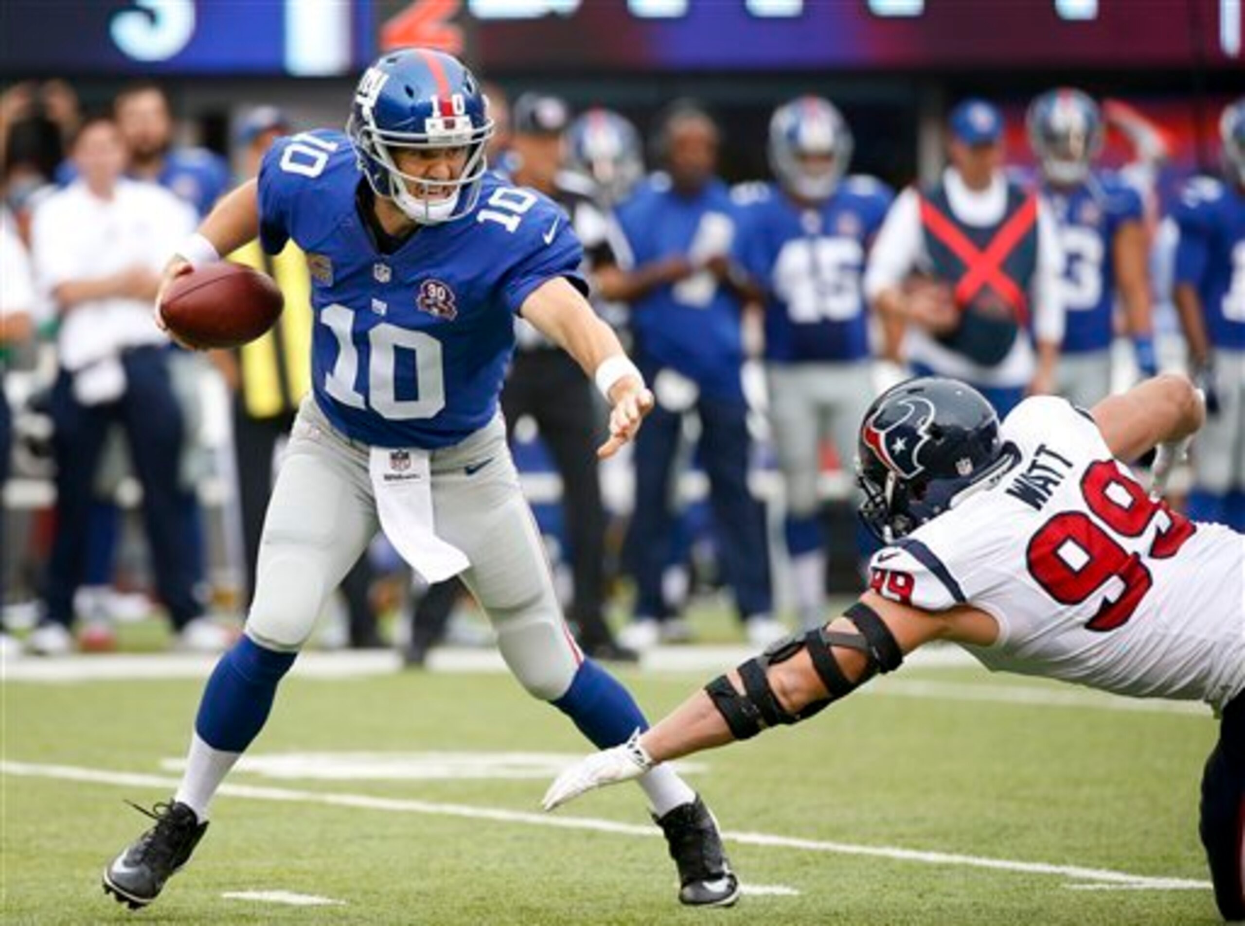 Watt gets to the quarterback quite often. Watt gets to the quarterback quite often.