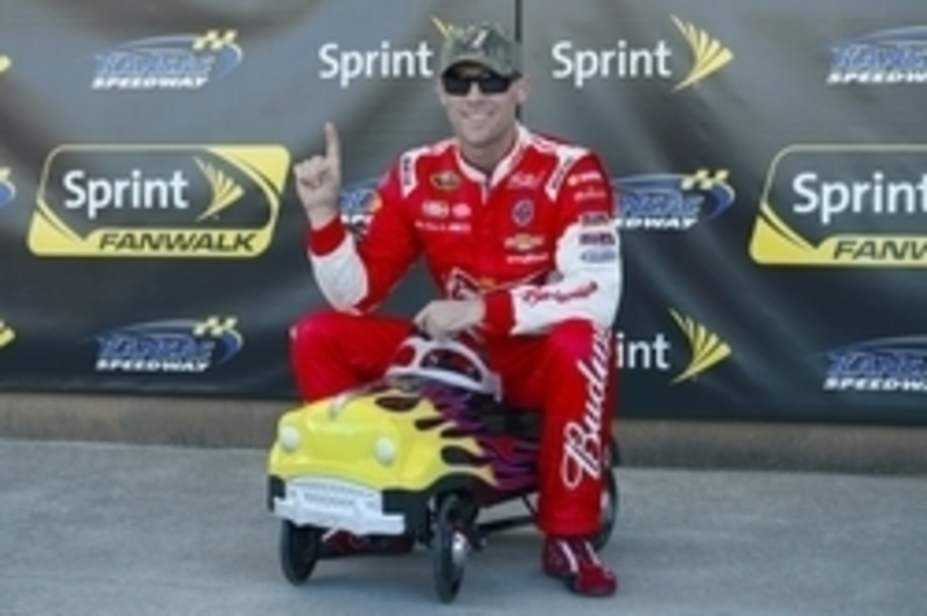 Hollywood Casino 400 pole winner Kevin Harvick