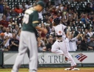 Carter has seven home runs and 20 RBI in 64 at-bats against Oakland over his career, including his three-run bomb off Gregerson in August.