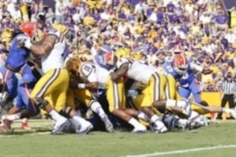 LSU quarterback Anthony Jennings scored his first career rushing touchdown against Florida last season.