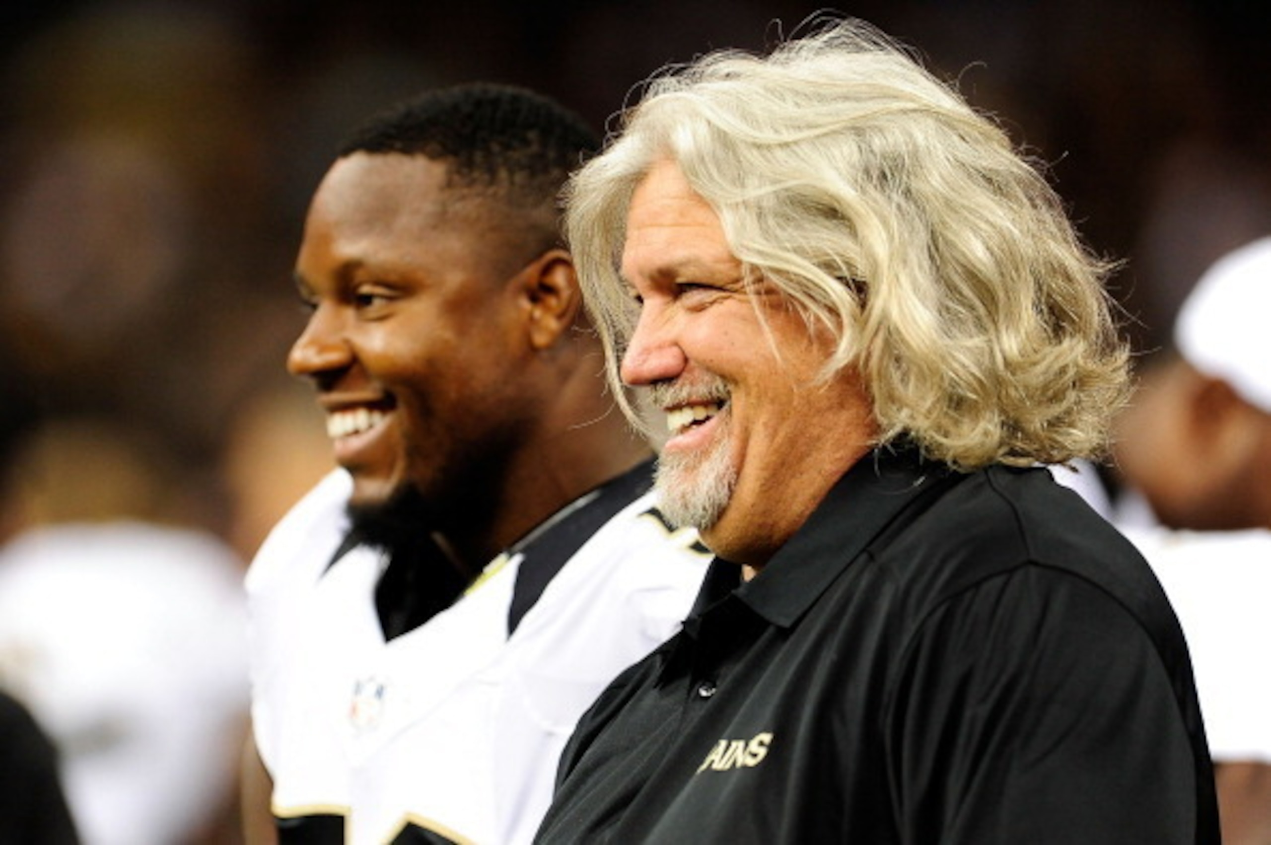 Saints LB Curtis Lofton and defensive coordinator Rob Ryan