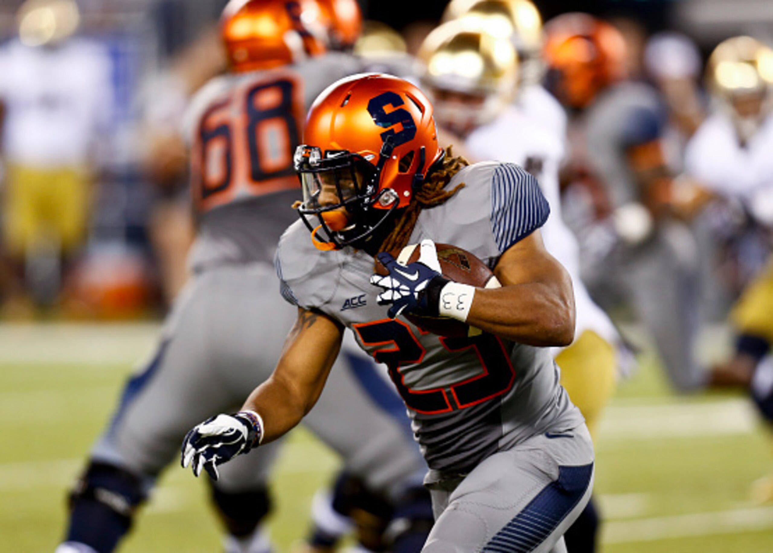 Prince Tyson-Gulley is averaging 6.3 yards per carry for Syracuse.