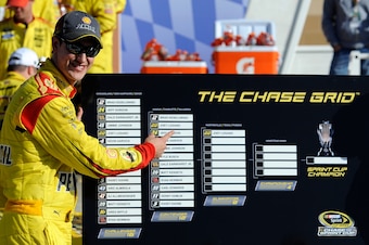 Kansas winner Joey Logano