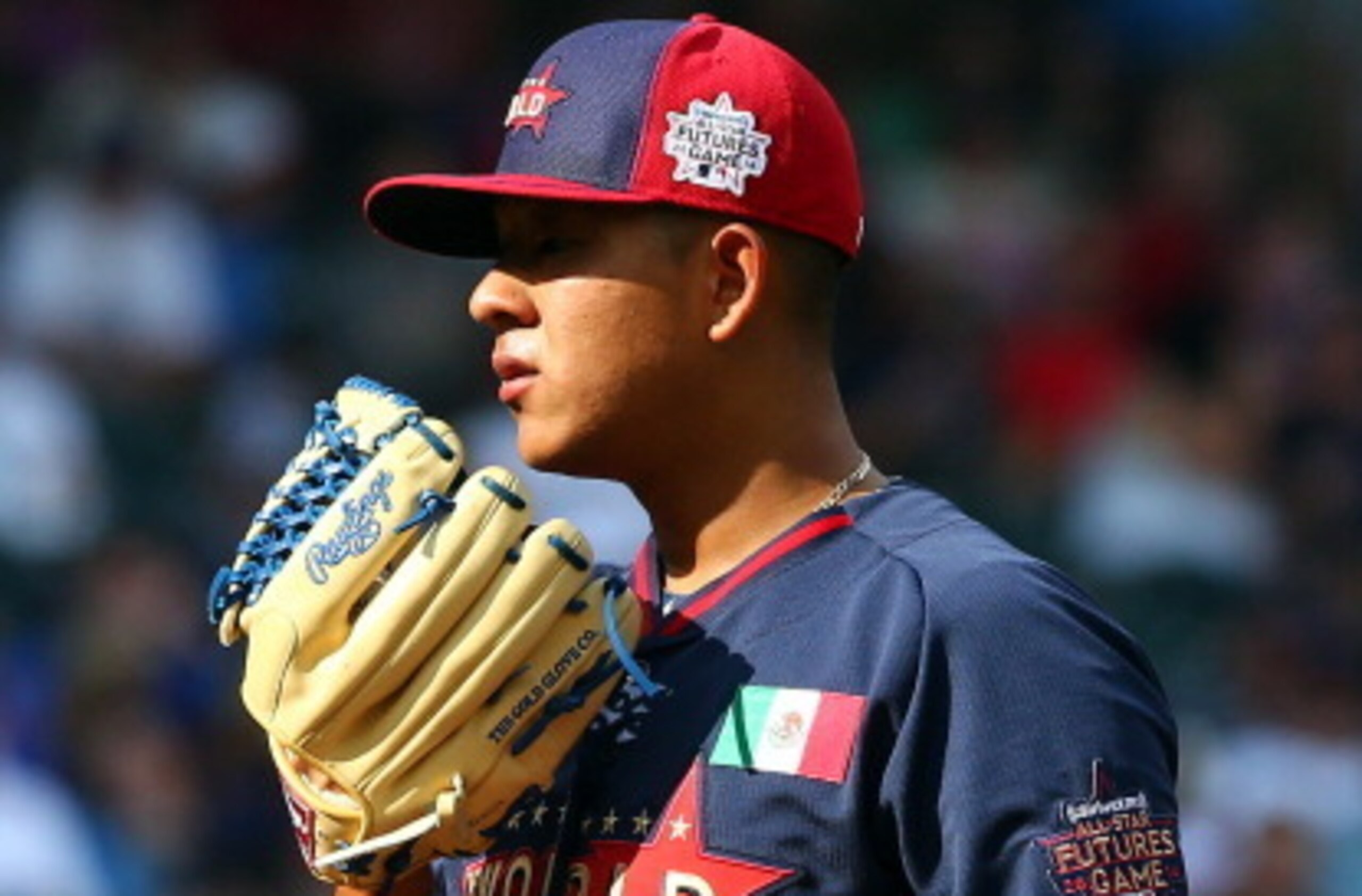Julio Urias, a prospect for the Los Angeles Dodgers, topped the list for starting pitchers.