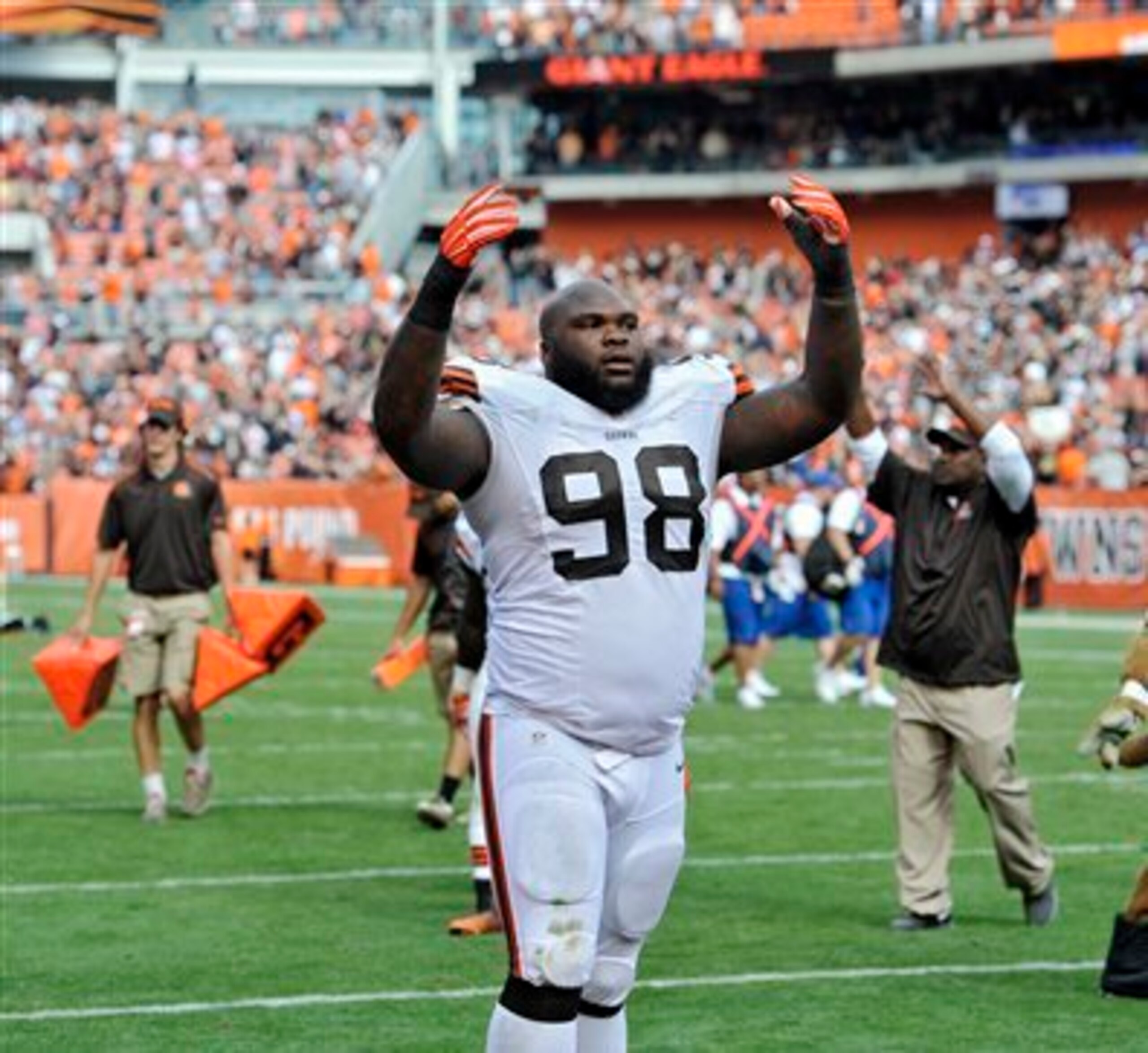 Injured Browns defensive lineman Phil Taylor