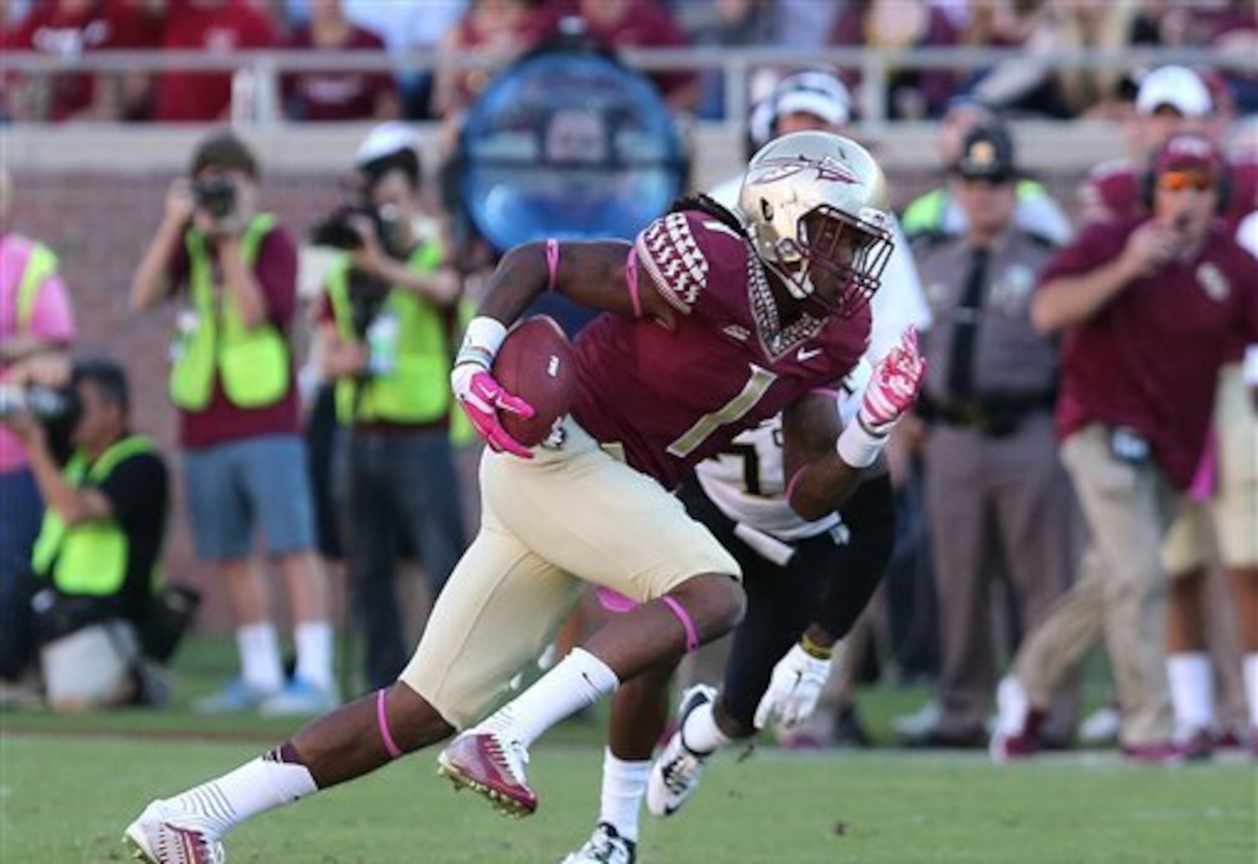 Florida State wide receiver Ermon Lane is an emerging talent.
