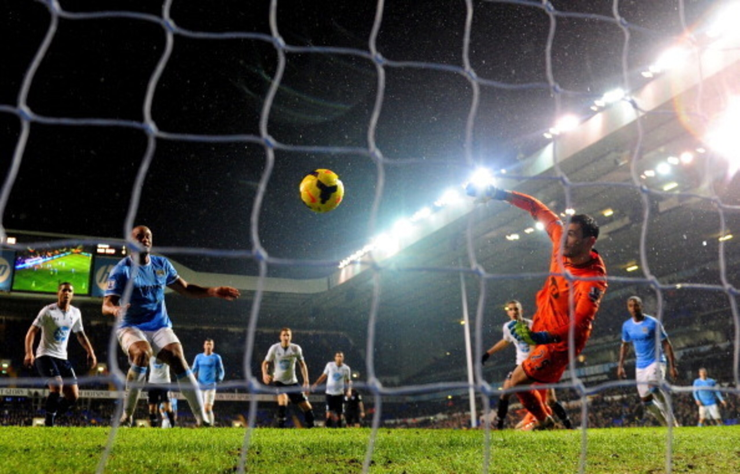 Hugo Lloris watches on as another Manchester City goal flies past him last season. Hugo Lloris watches on as another Manchester City goal flies past him last season.
