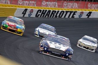 Sprint Cup action at Charlotte Motor Speedway May 2014