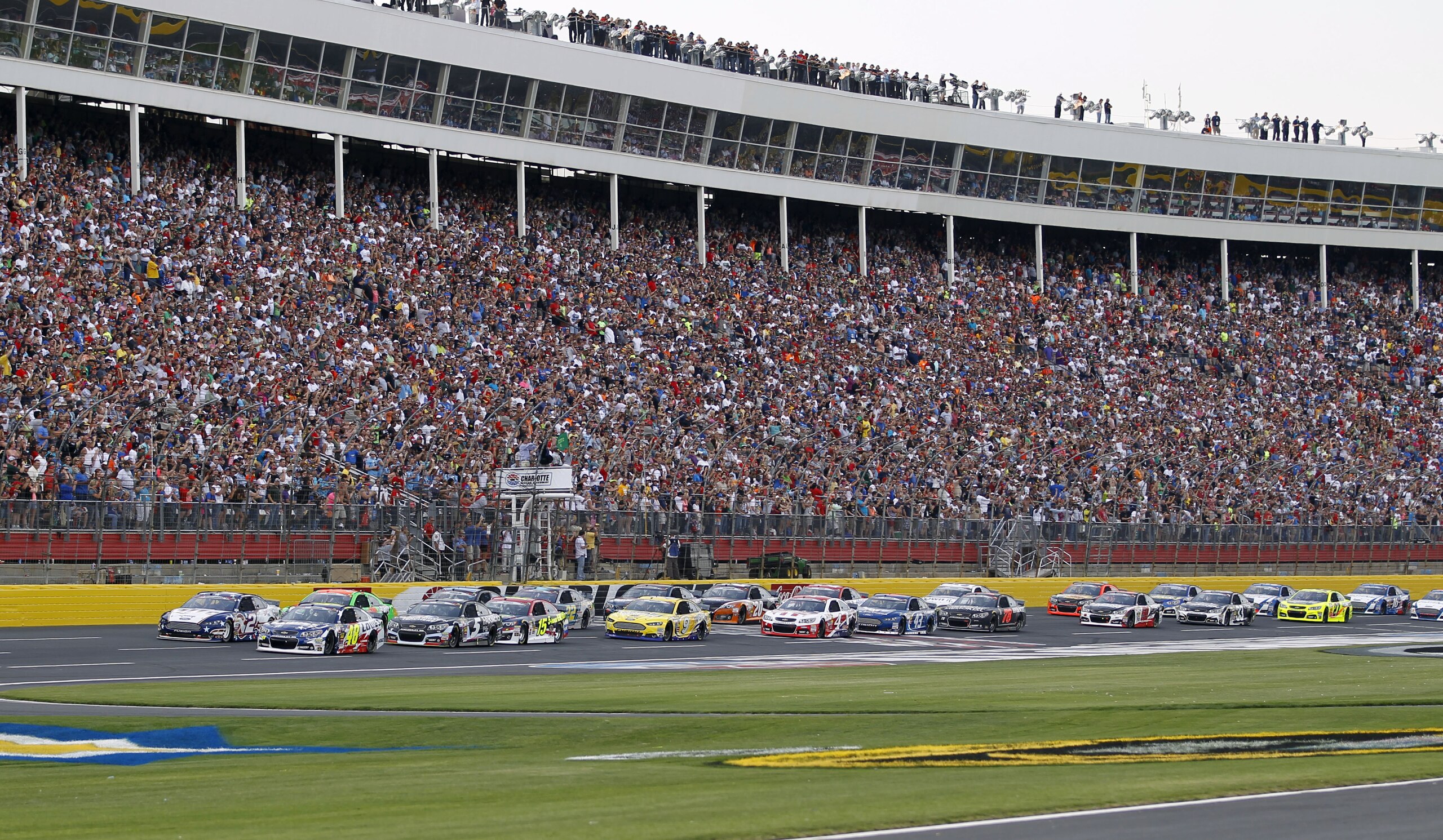 Sprint Cup action at Charlotte Motor Speedway May 2014
