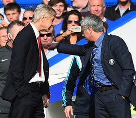 Wenger lost his cool with Jose Mourinho during Sunday's 2-0 loss to Chelsea