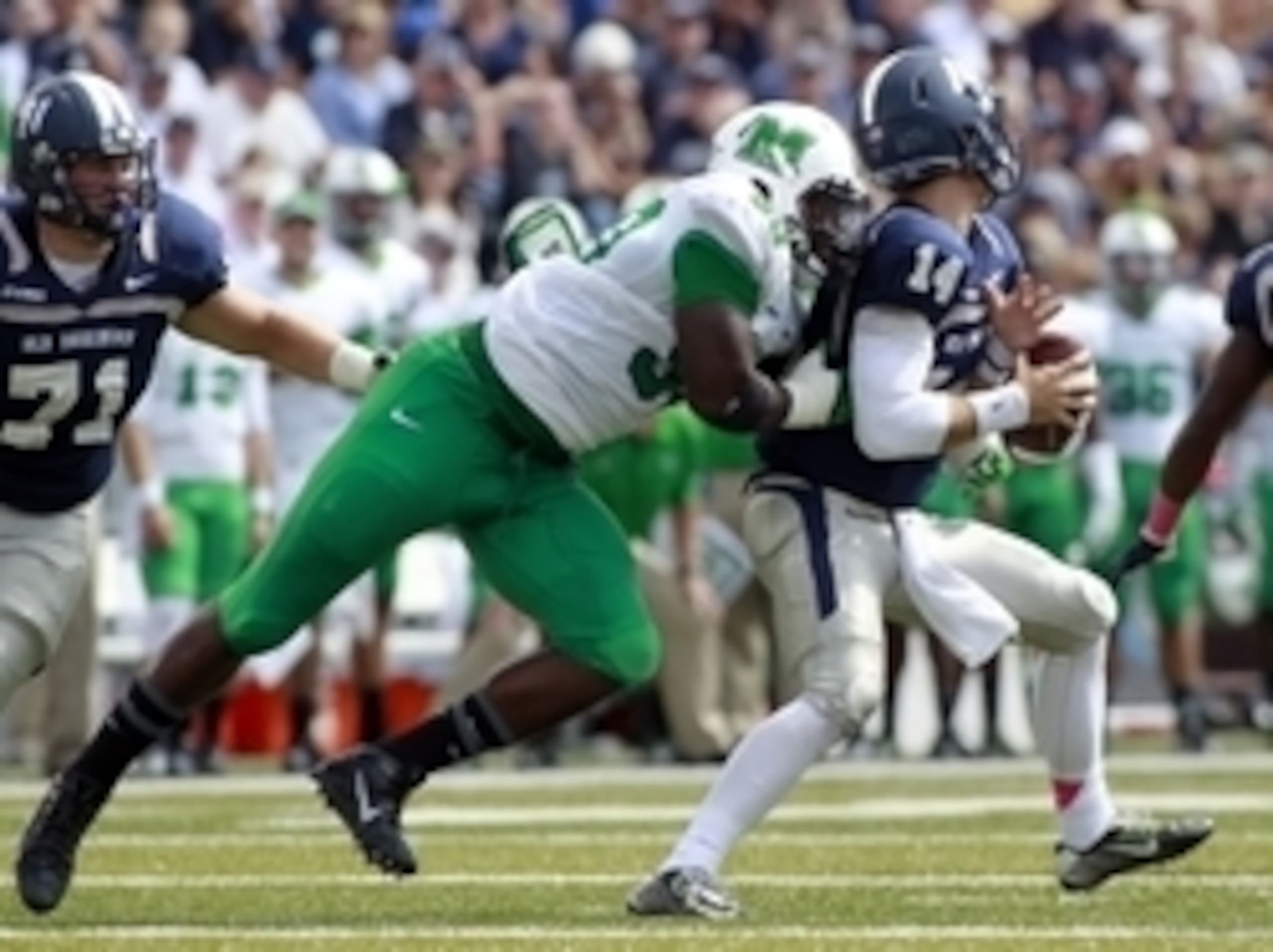 Last week, Marshall held Old Dominion to 31 percent converting on third down.