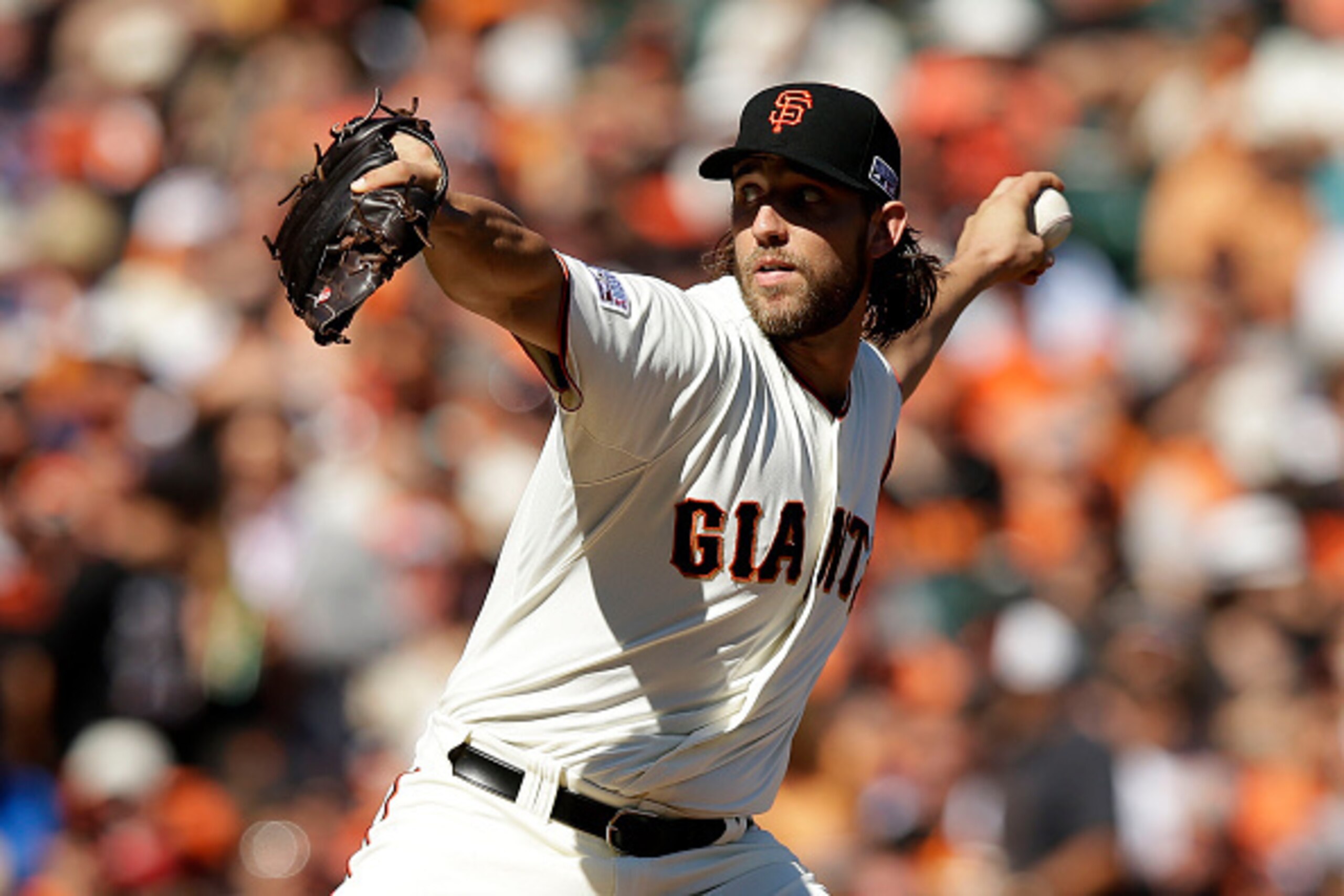 Madison Bumgarner has an ERA of 1.13 in two playoff starts in 2014.