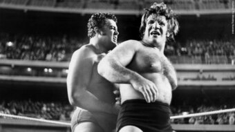 Pedro Morales in control of Bruno Sammartino