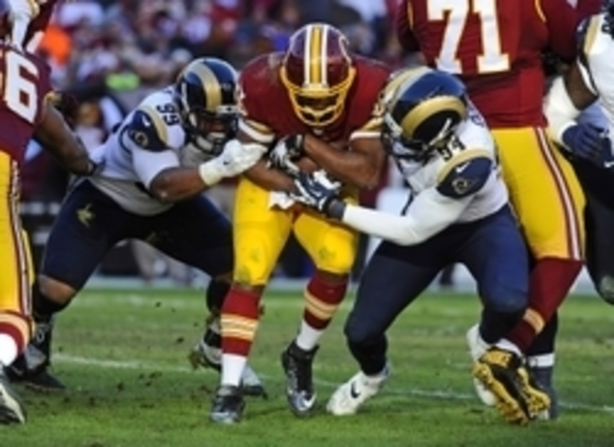 Aaron Donald (No. 99) has been making big plays on a weekly basis. Aaron Donald (No. 99) has been making big plays on a weekly basis.