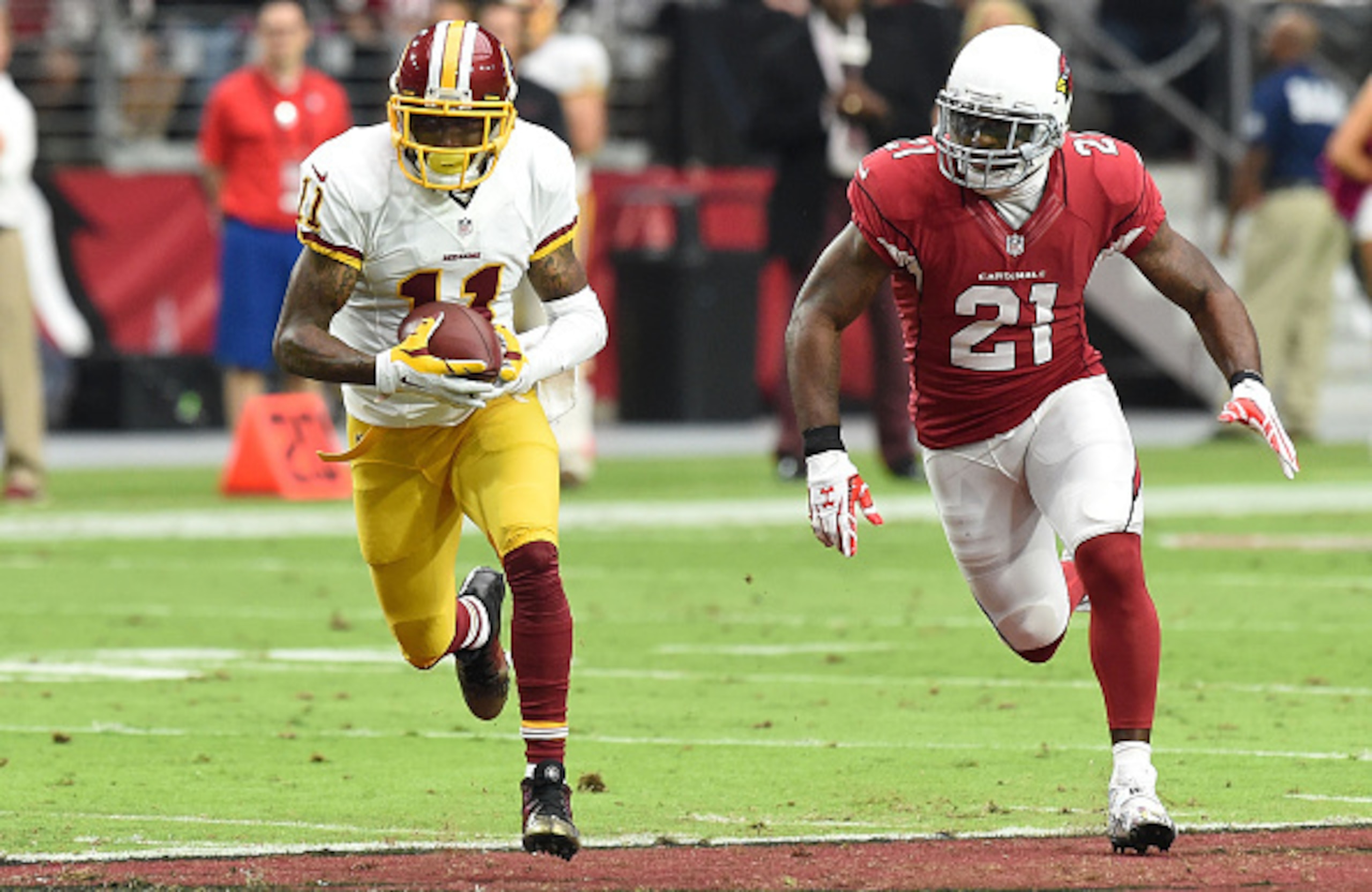 Cardinals CB Patrick Peterson after getting beat.