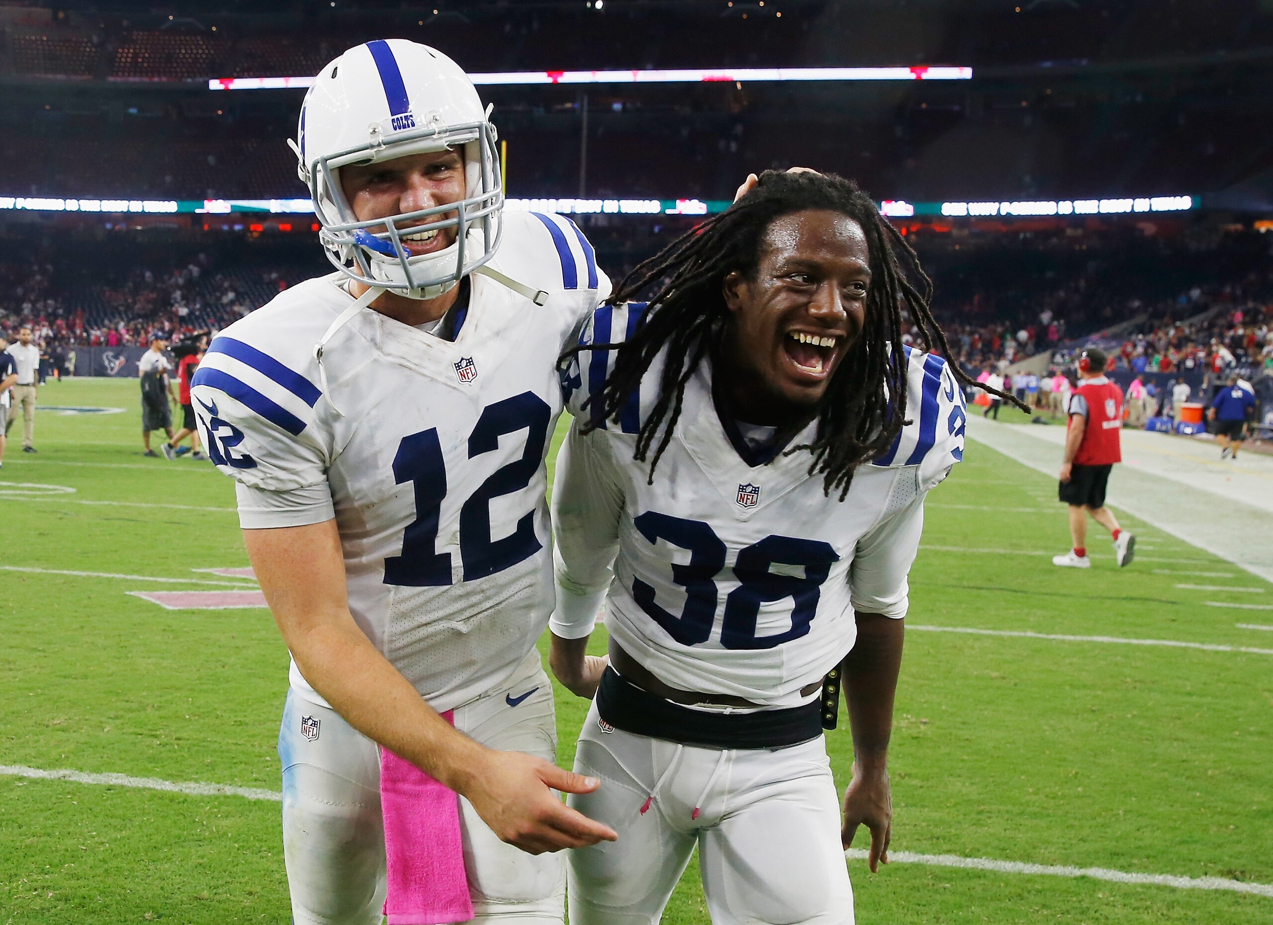 Colts QB Andrew Luck and FS Sergio Brown
