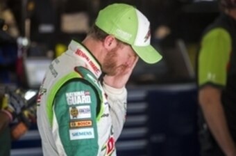 Dale Earnhardt Jr.'s problems went from bad to worse during a long night in Charlotte.