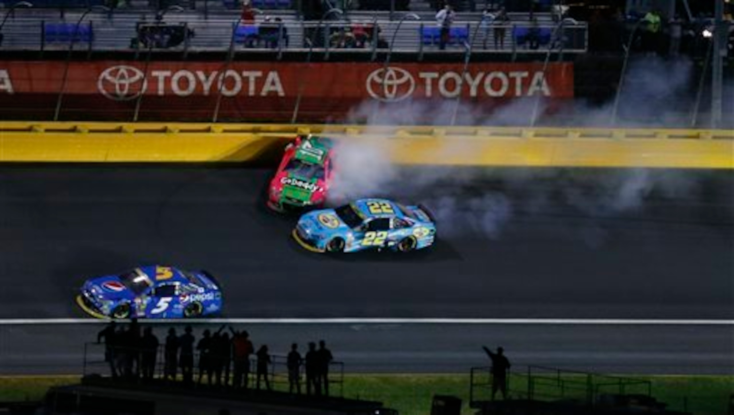 Danica Patrick (No. 10) spins during Bank of America 500 Danica Patrick (No. 10) spins during Bank of America 500