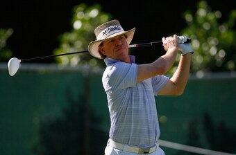 Briny Baird with his signature straw hat.