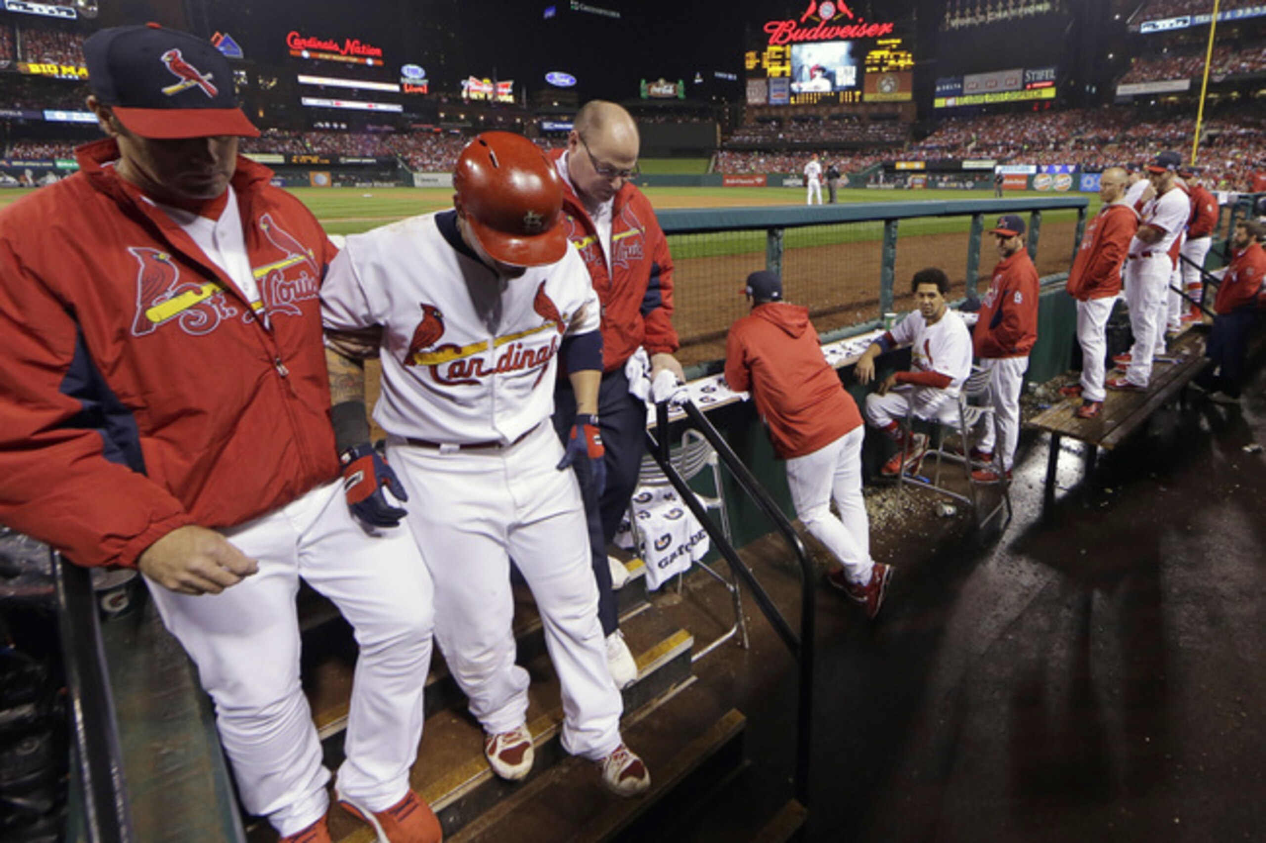 Are the Cardinals going to have to be without Yadier Molina due to injury again—and for the rest of the playoffs?