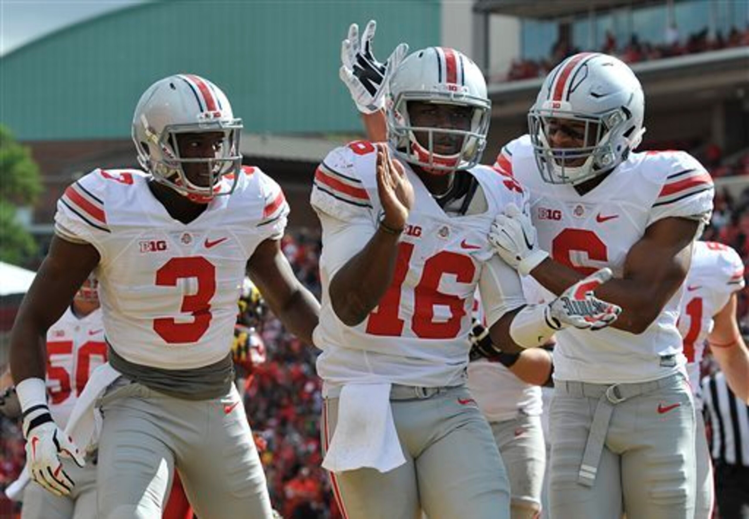 J.T. Barrett (16) and the Buckeyes will need to prove that they haven't lost any momentum since last week's bye.