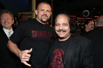 Chuck Liddell (left) with Ron Jeremy